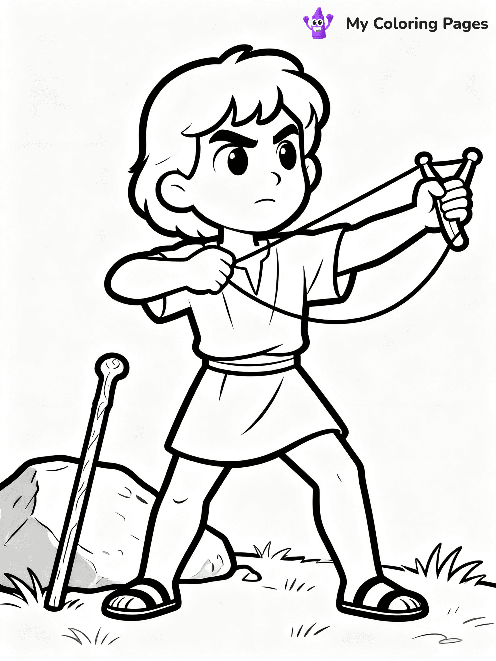 David And Goliath Coloring Pages - 31
