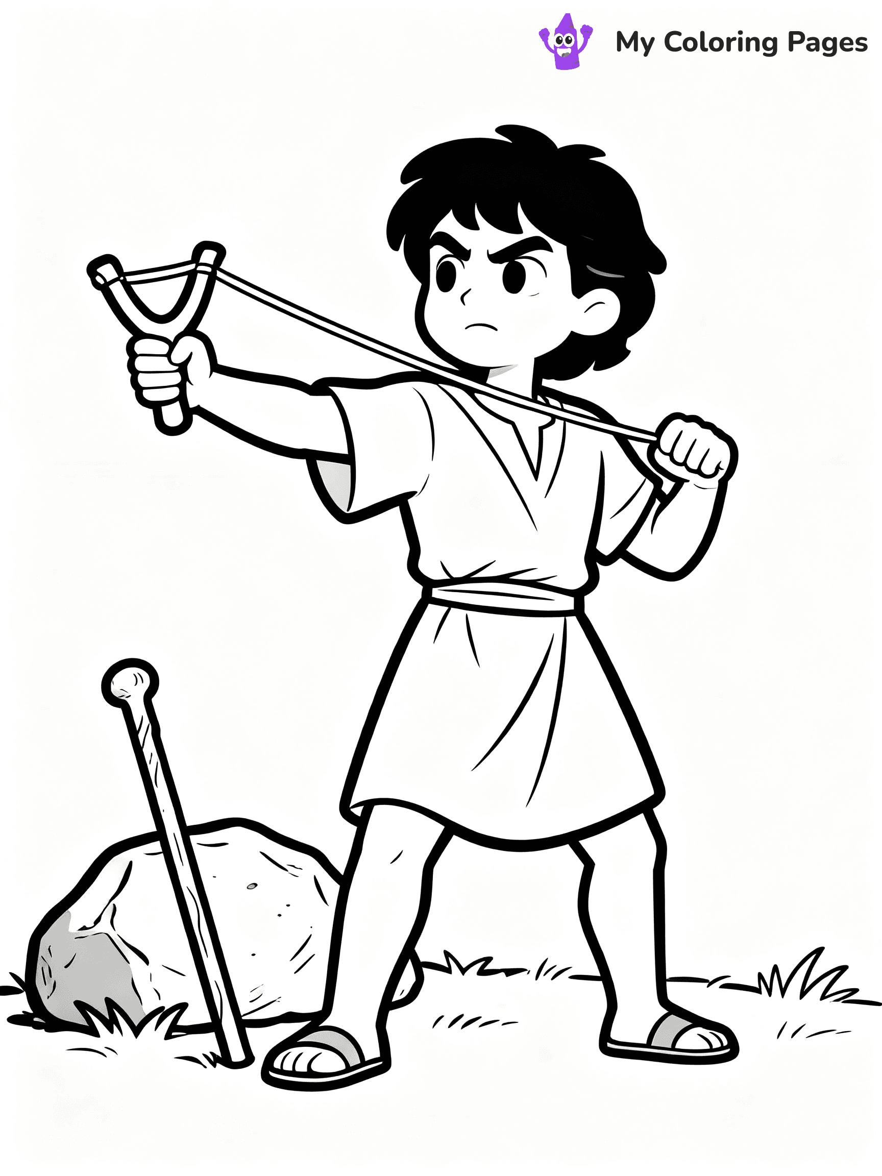 David And Goliath Coloring Pages - 30