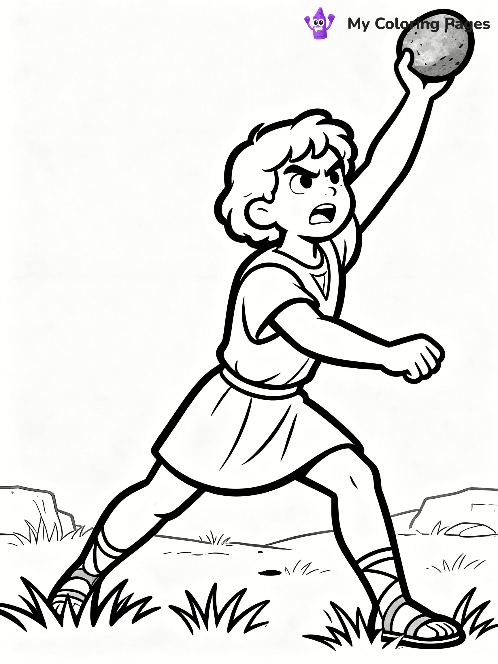 David And Goliath Coloring Pages - 27