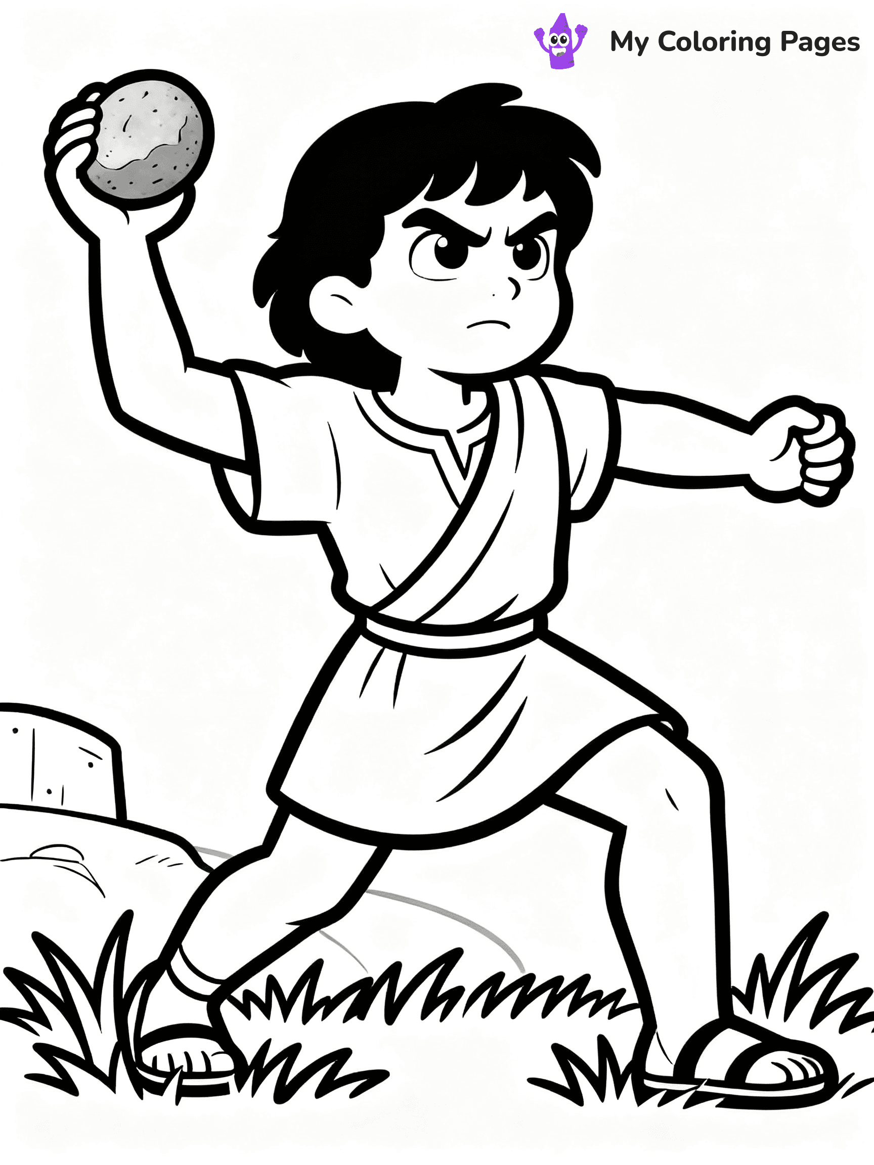 David And Goliath Coloring Pages - 26