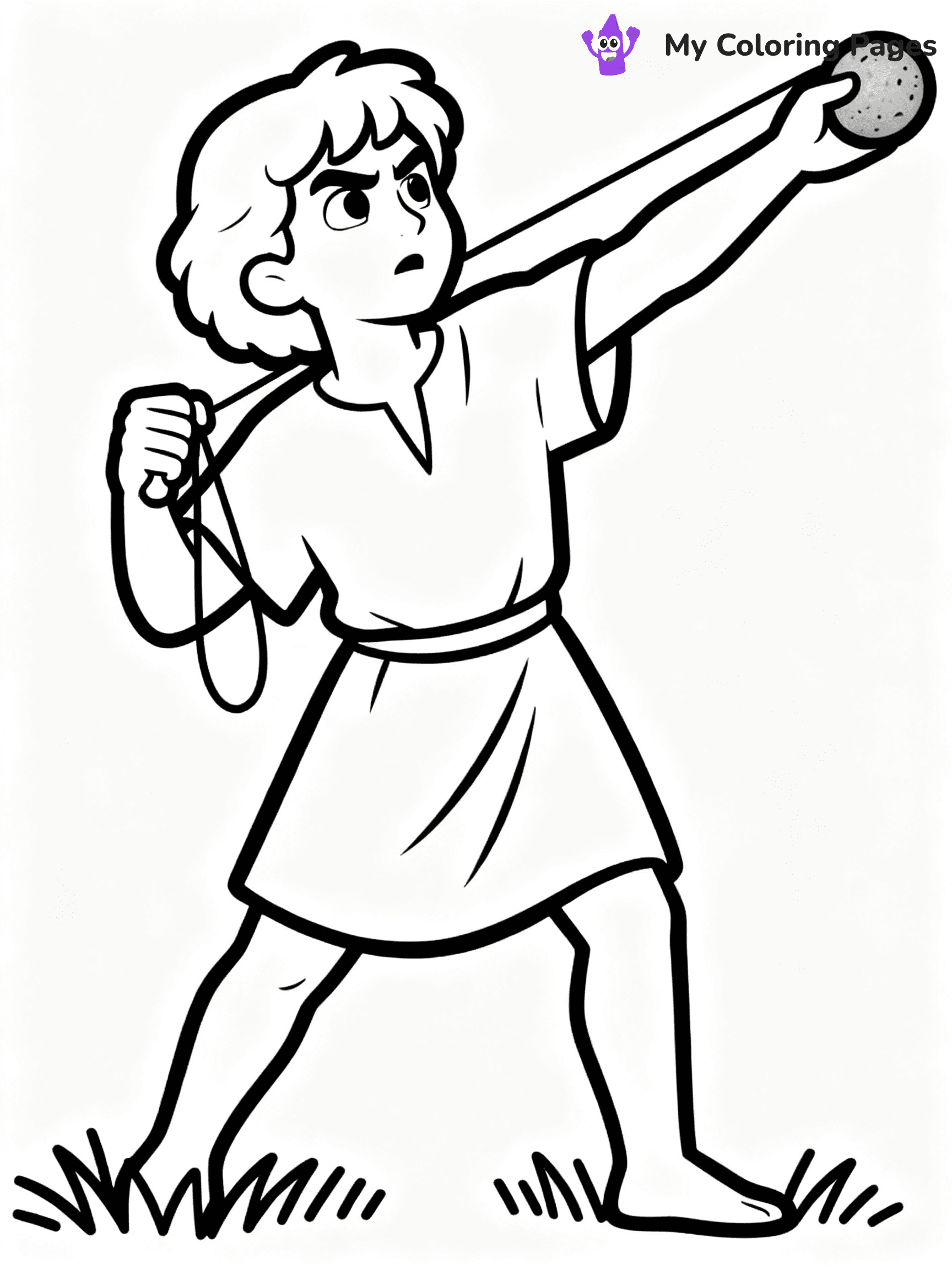David And Goliath Coloring Pages - 25