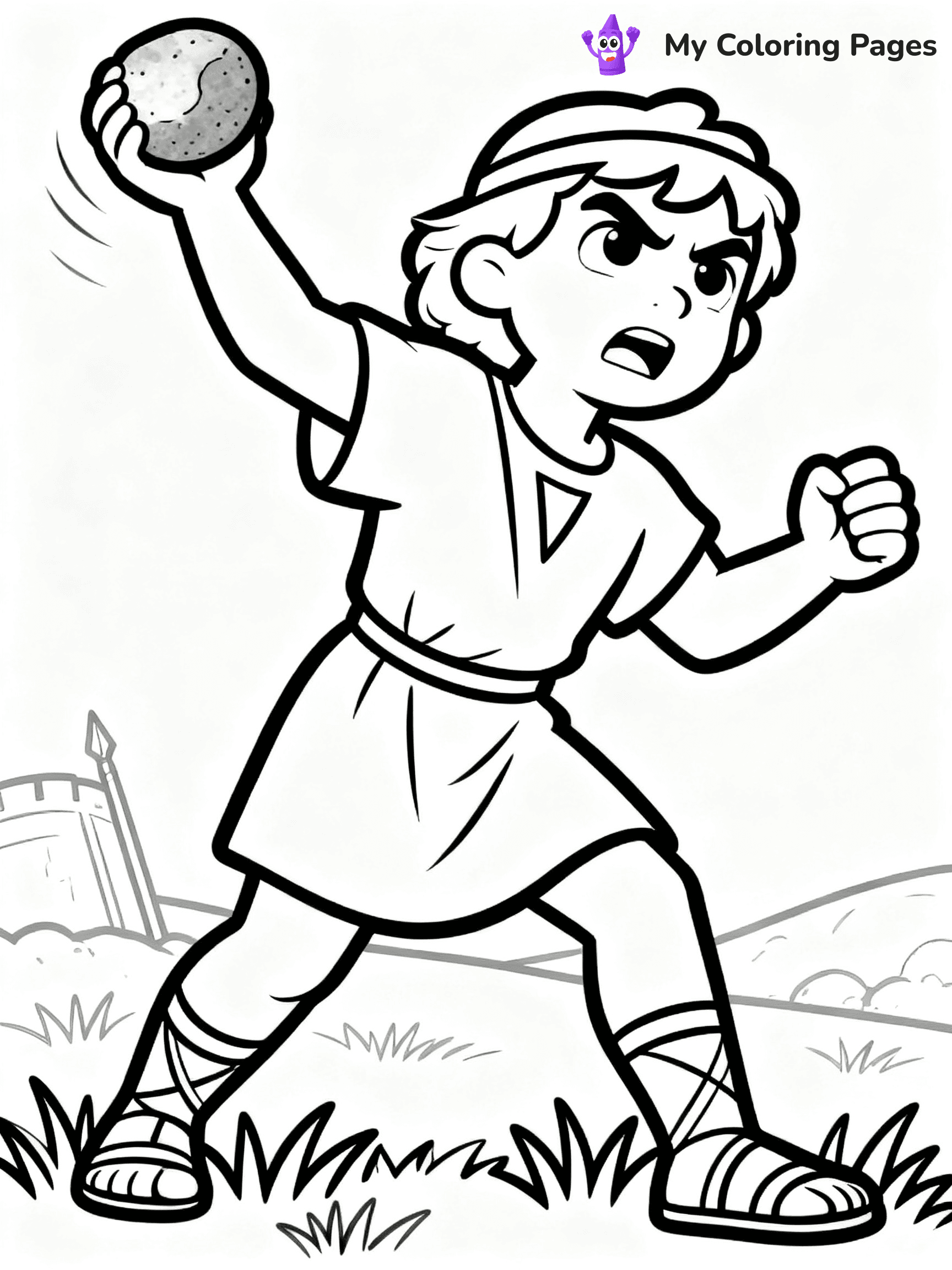 David And Goliath Coloring Pages - 24