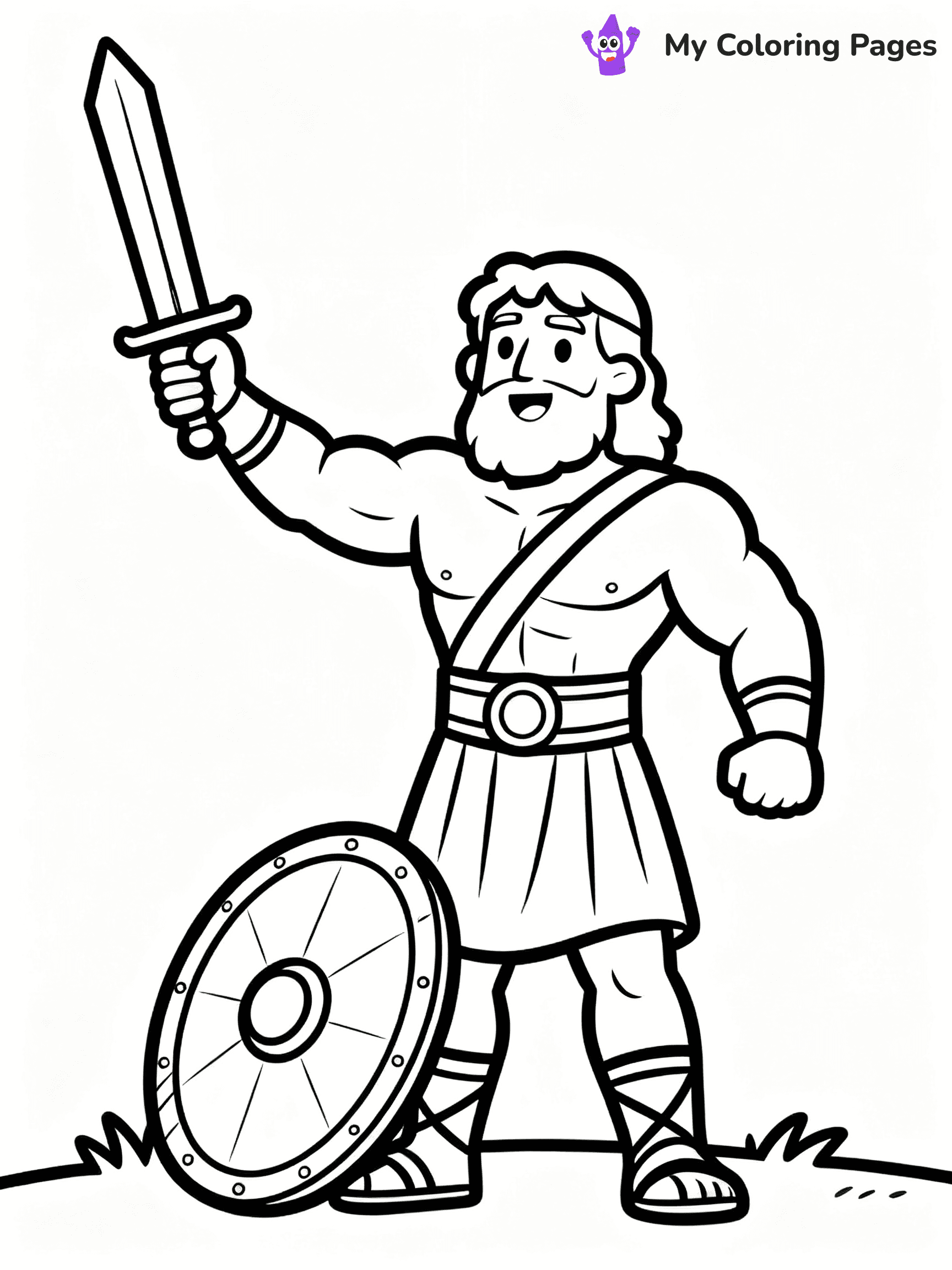 David And Goliath Coloring Pages - 23
