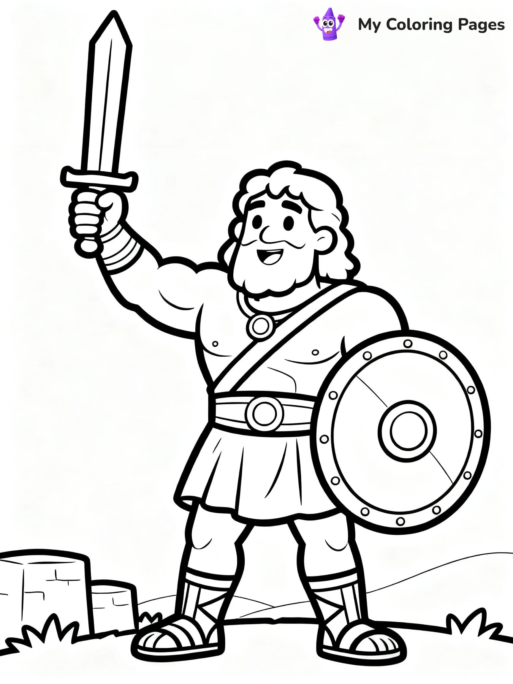 David And Goliath Coloring Pages - 22