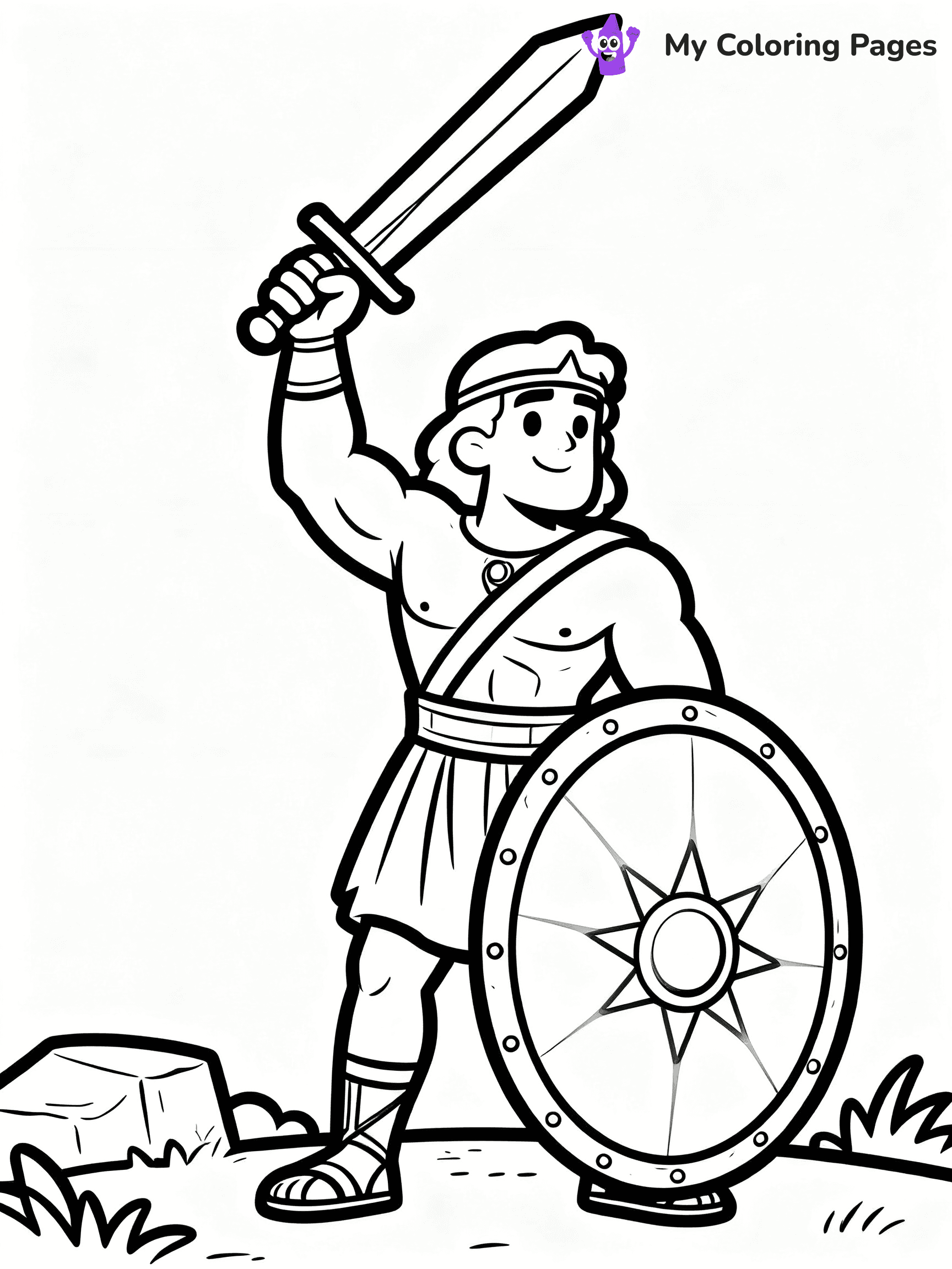 David And Goliath Coloring Pages - 21