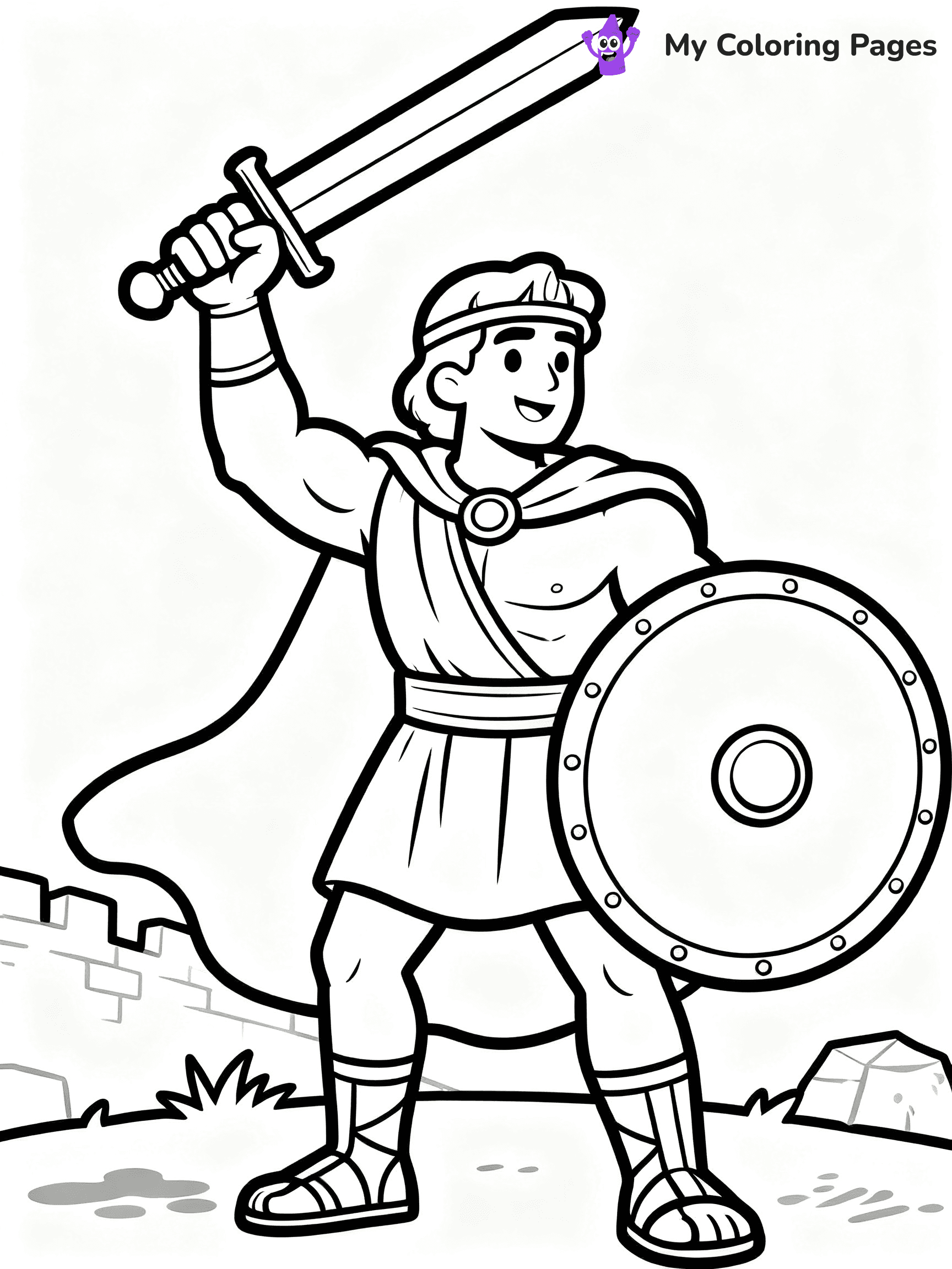 David And Goliath Coloring Pages - 20