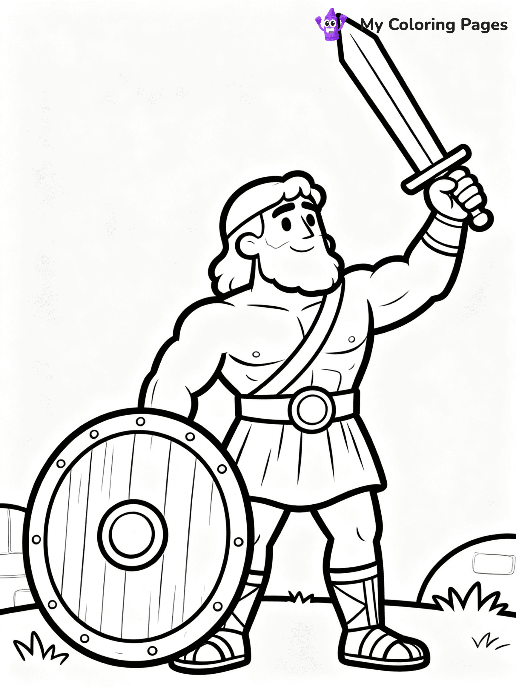 David And Goliath Coloring Pages - 19