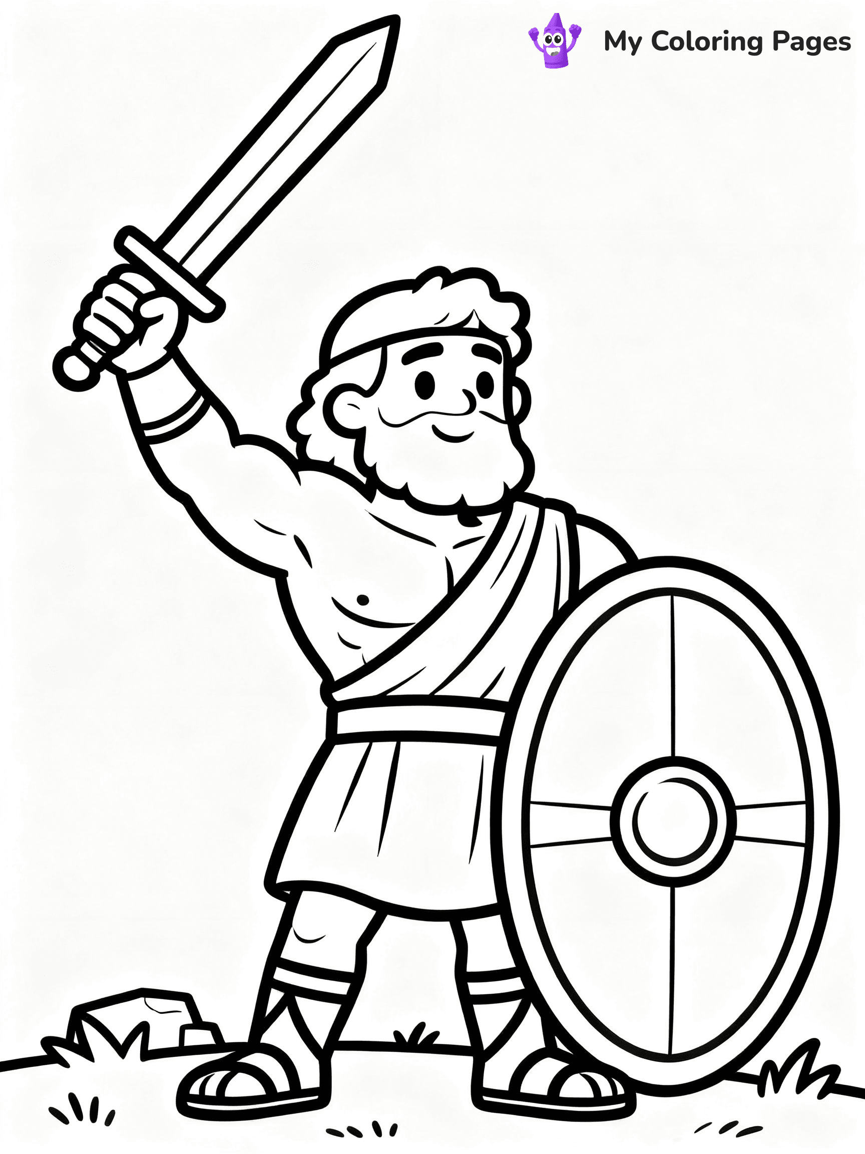 David And Goliath Coloring Pages - 18