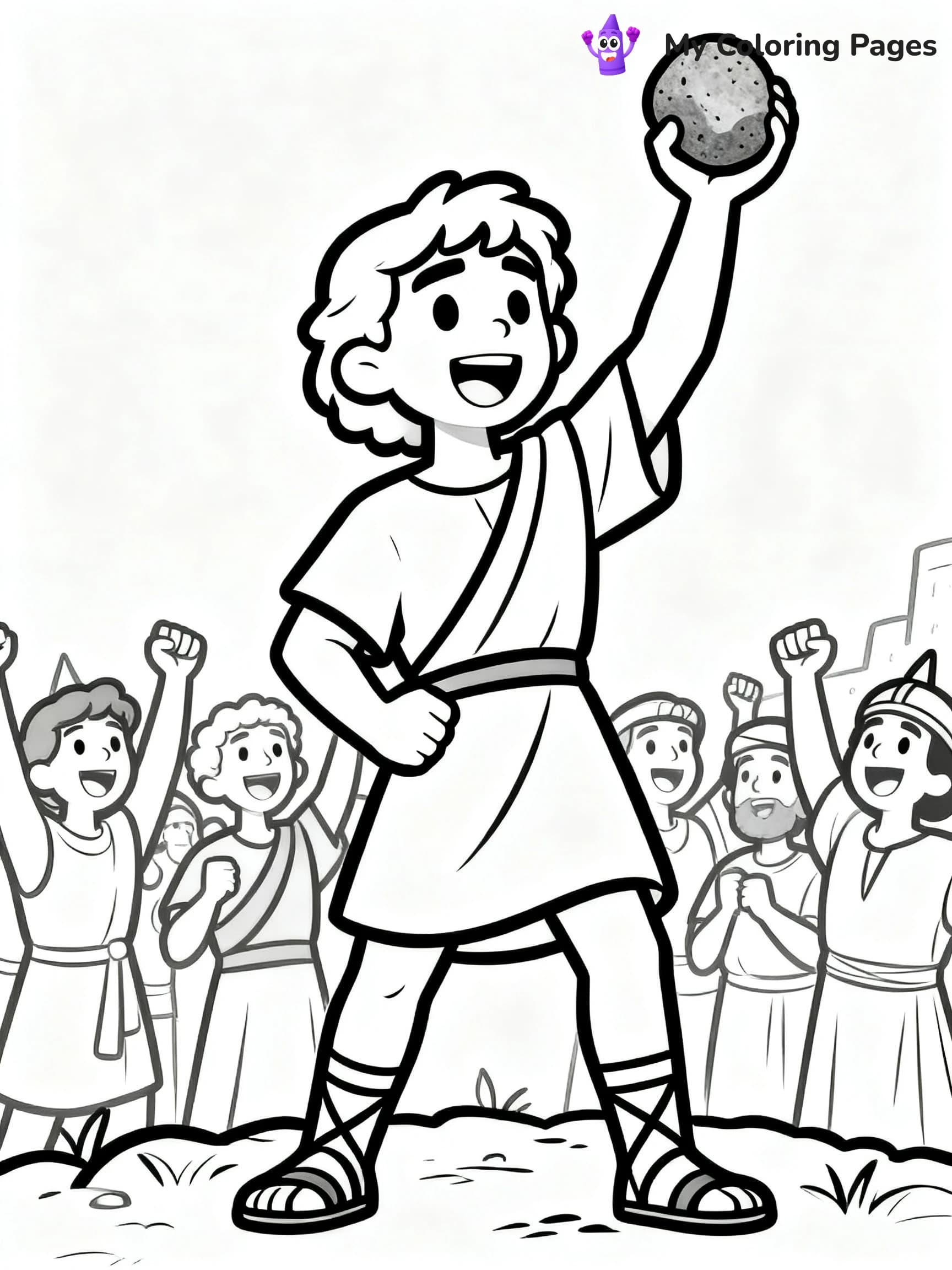 David And Goliath Coloring Pages - 17