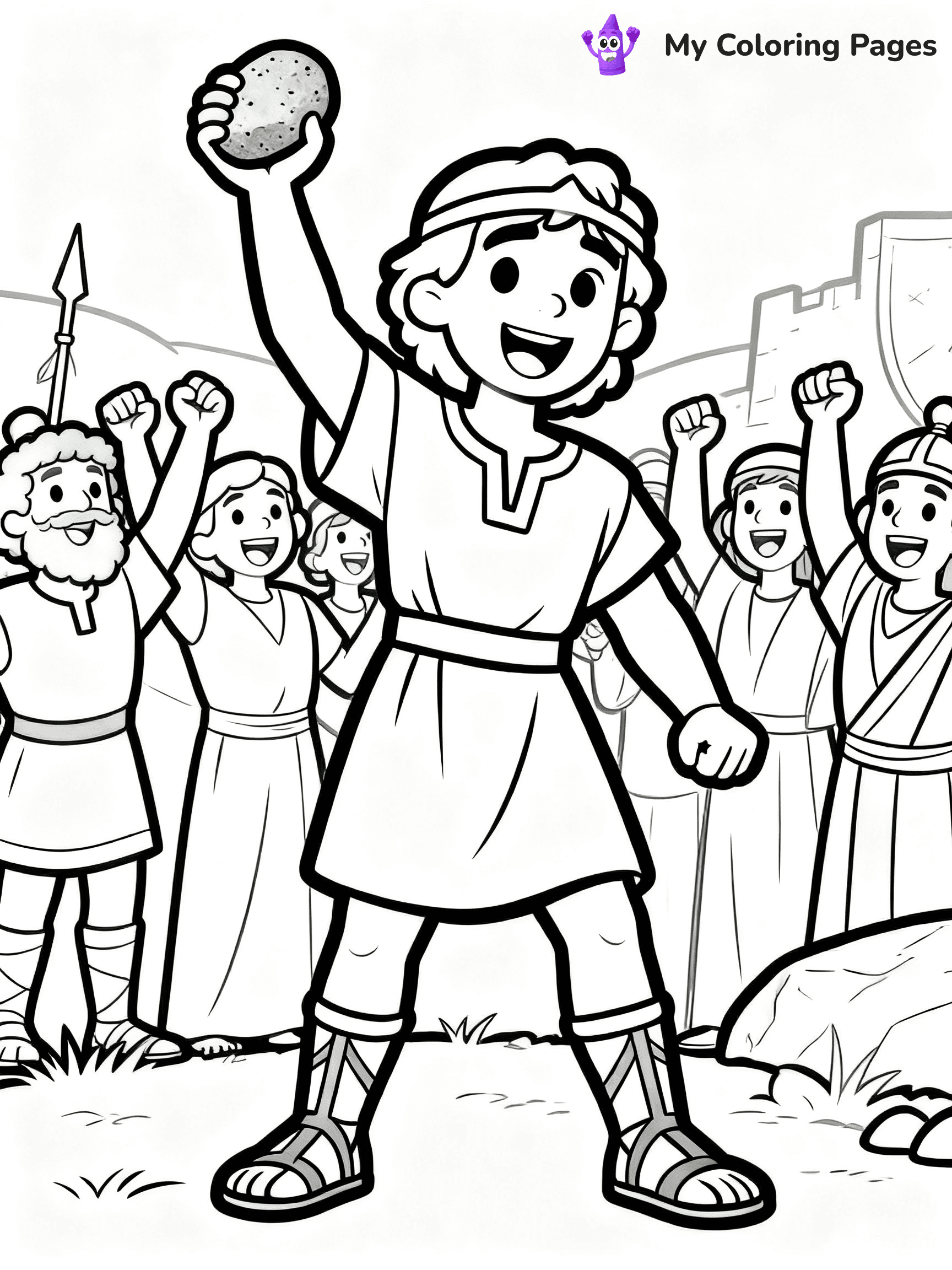 David And Goliath Coloring Pages - 15