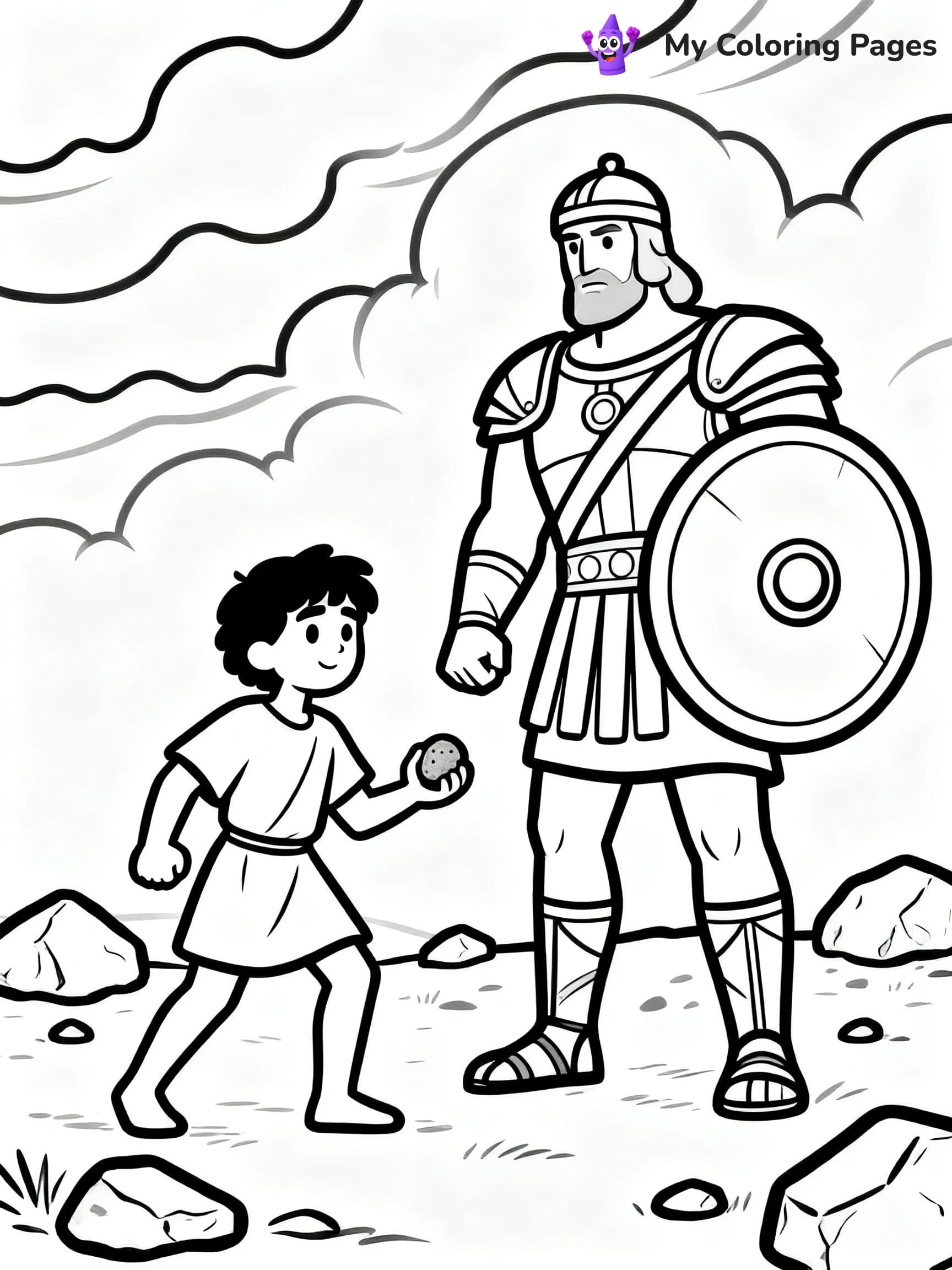 David And Goliath Coloring Pages - 11