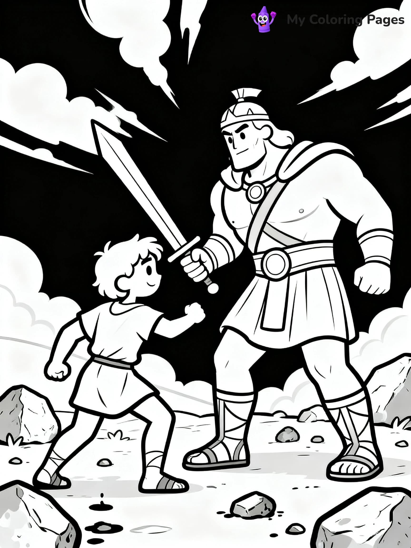 David And Goliath Coloring Pages - 10