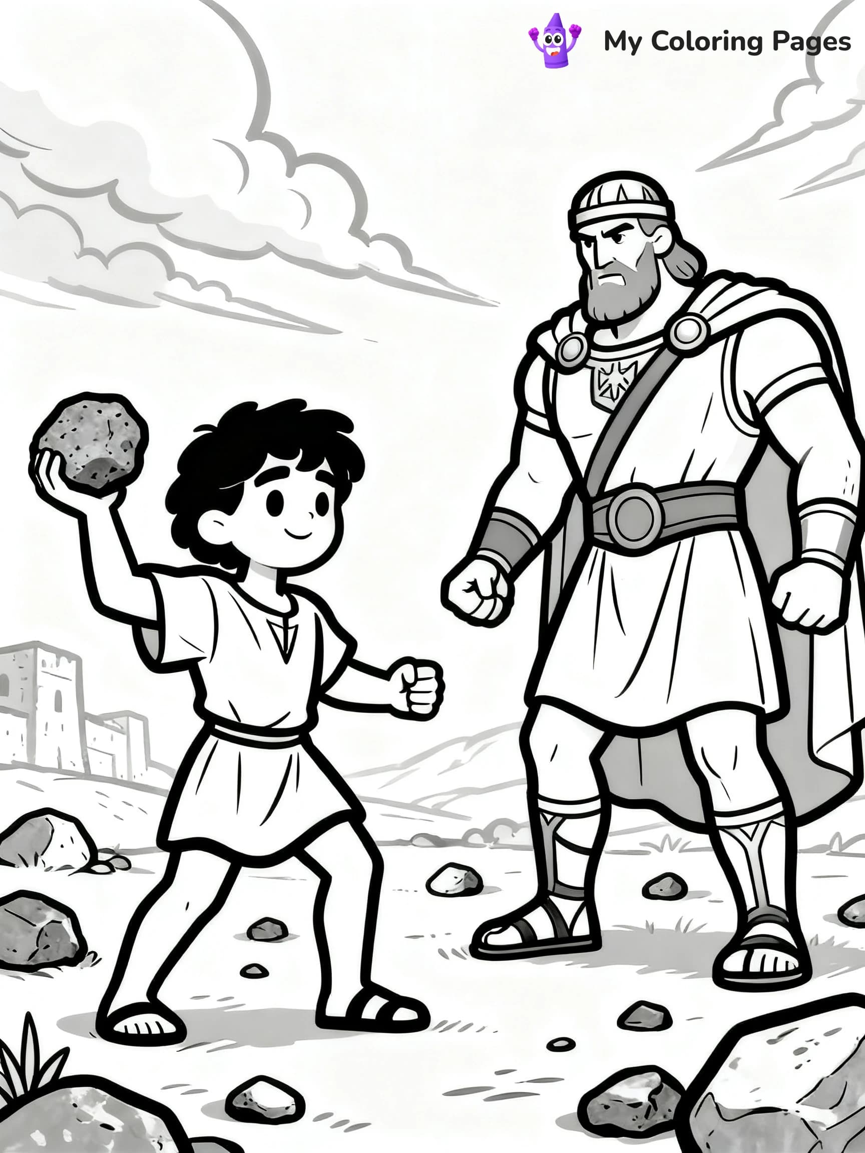 David And Goliath Coloring Pages - 6
