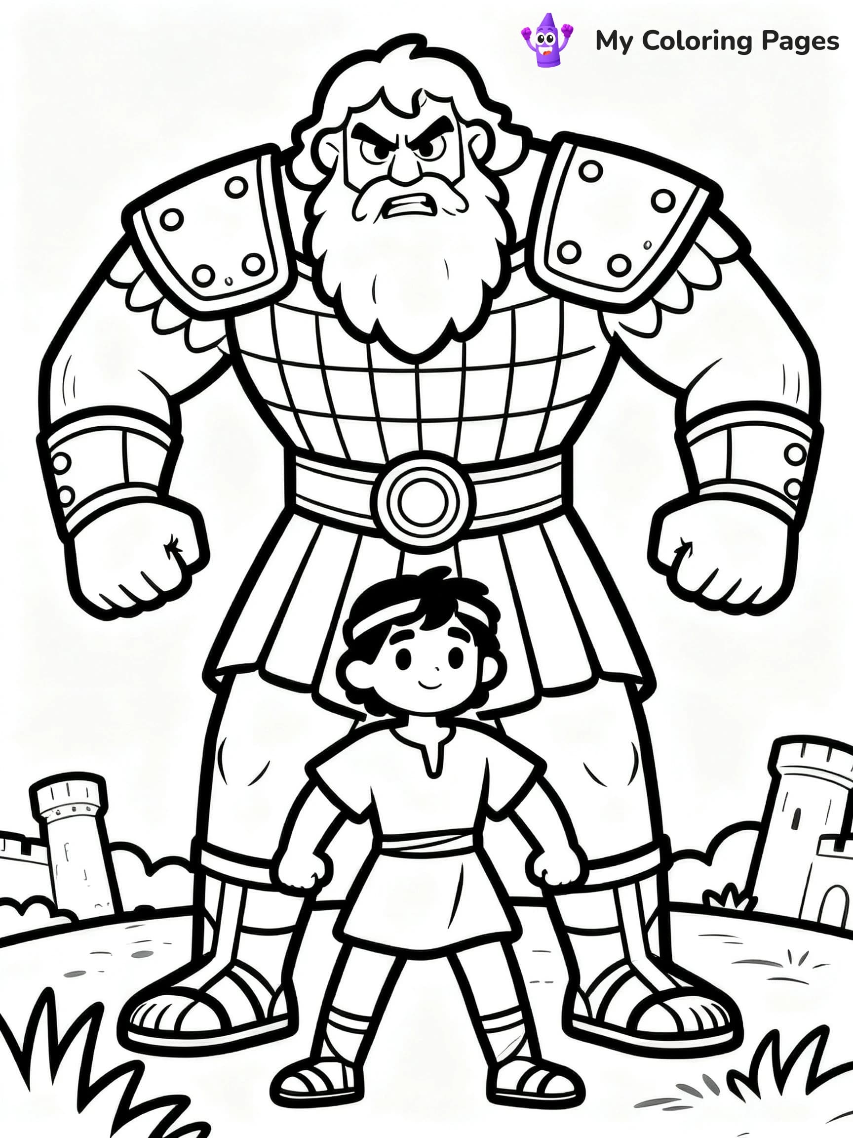 David And Goliath Coloring Pages - 5