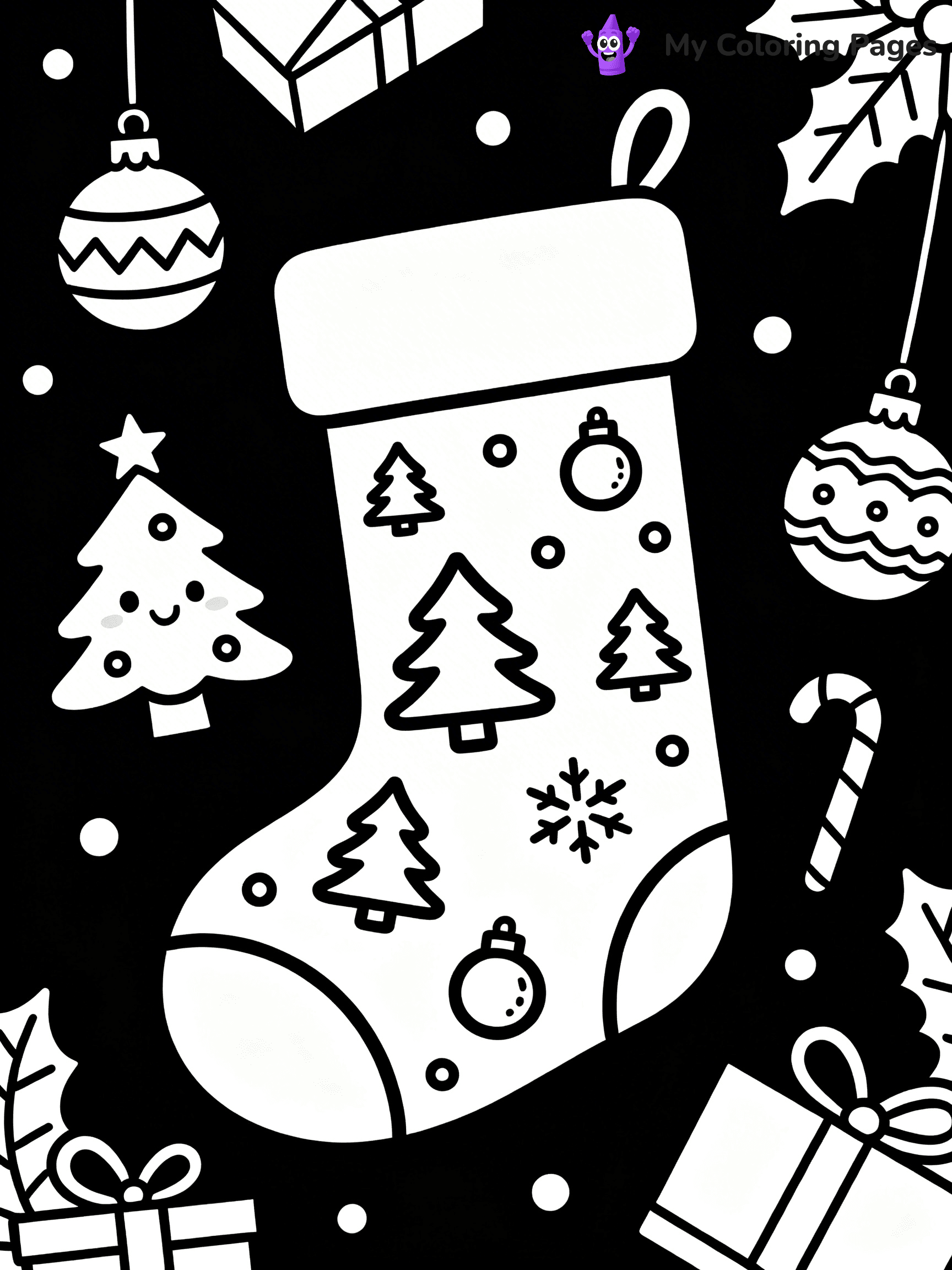 Sock Coloring Pages - 57