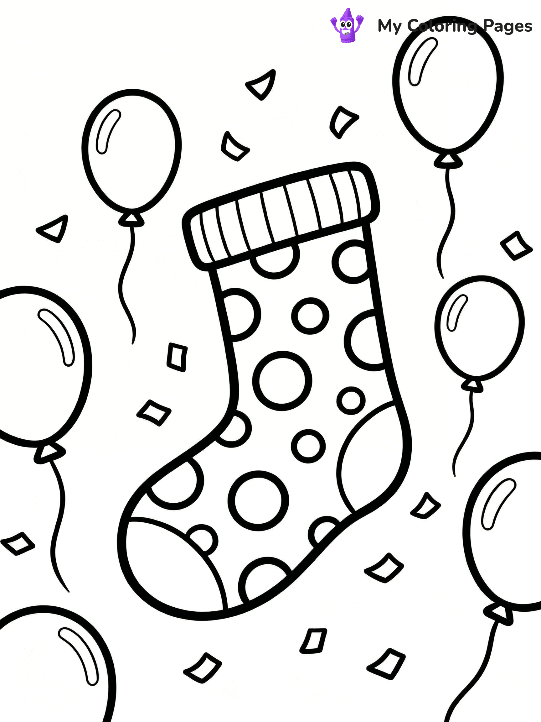 Sock Coloring Pages - 47