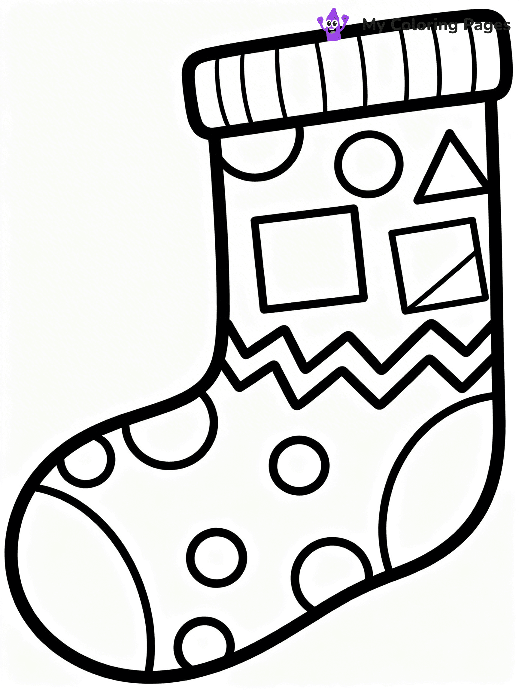 Sock Coloring Pages - 37