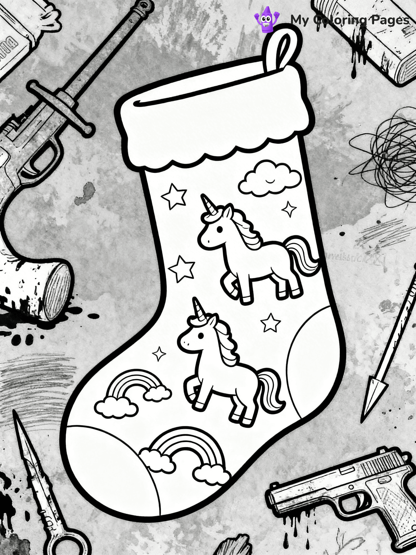 Sock Coloring Pages - 31