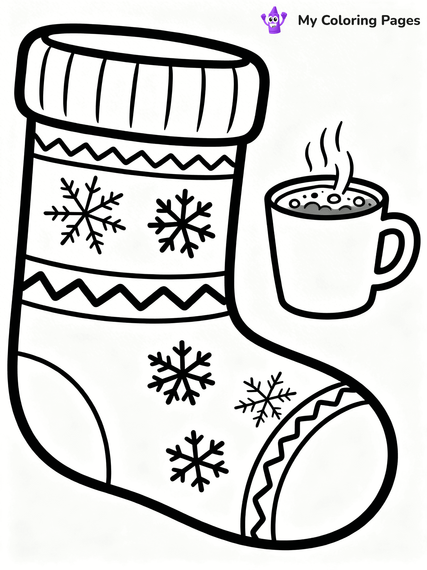 Sock Coloring Pages - 25