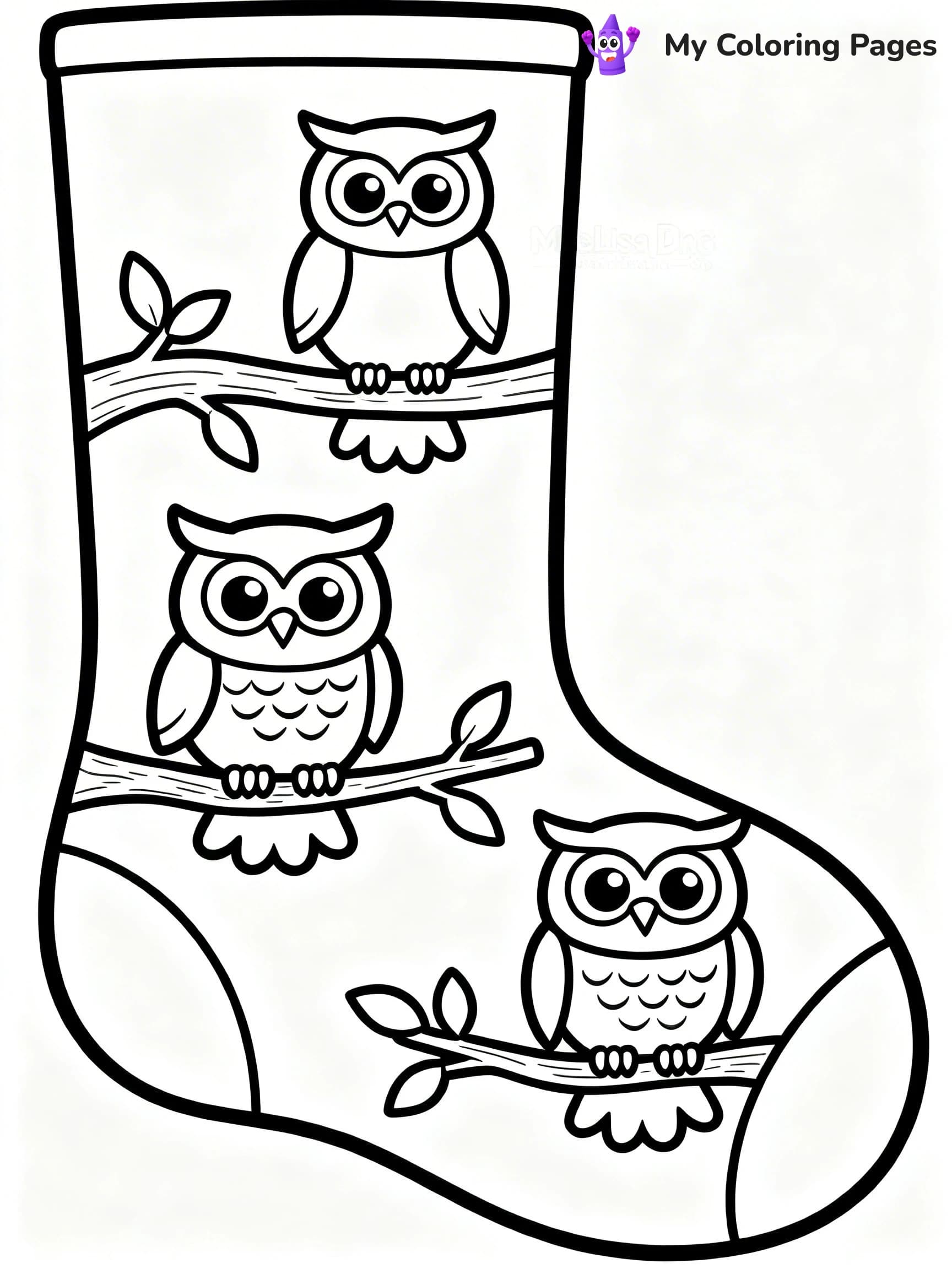 Sock Coloring Pages - 19