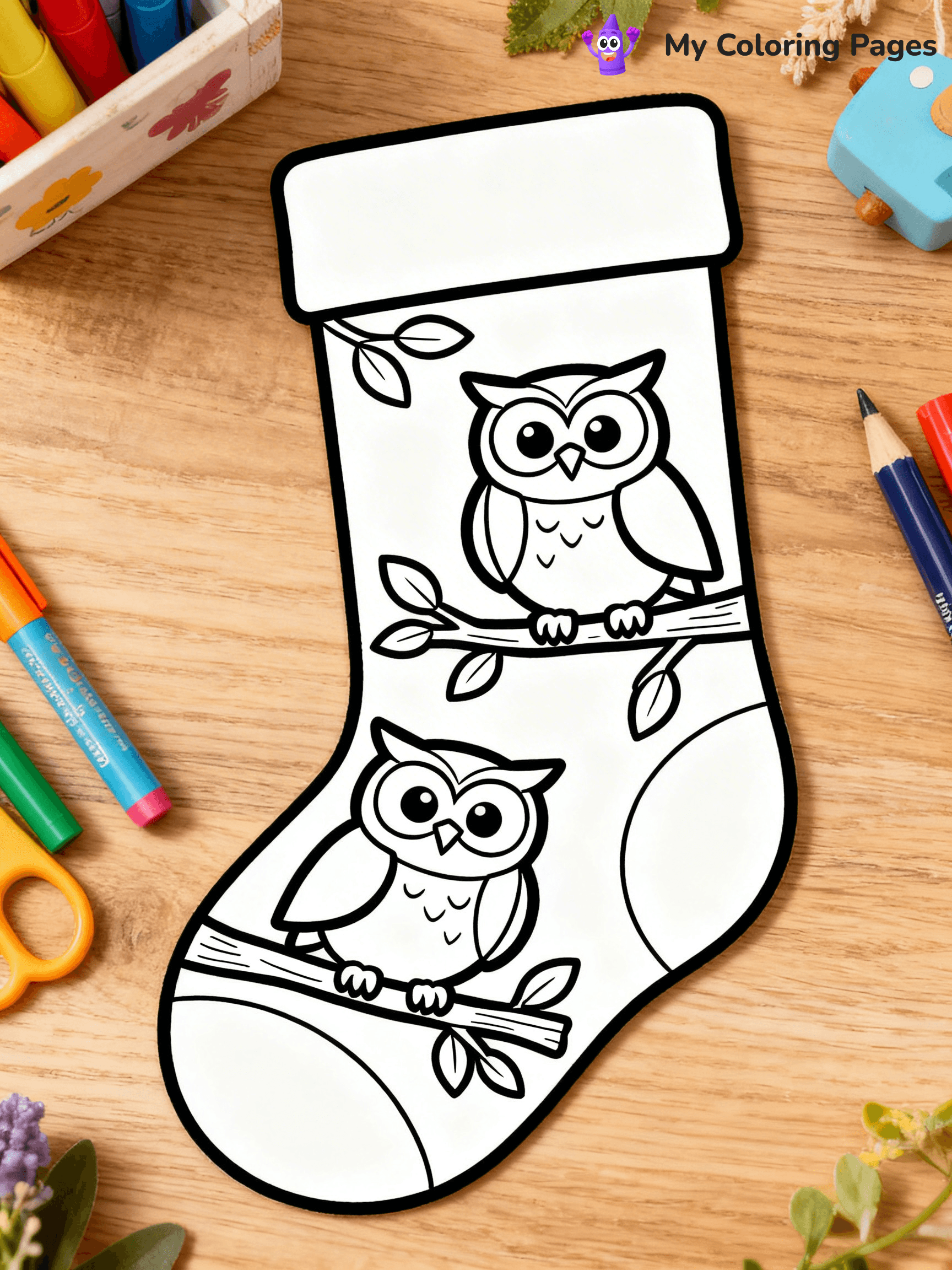 Sock Coloring Pages - 18