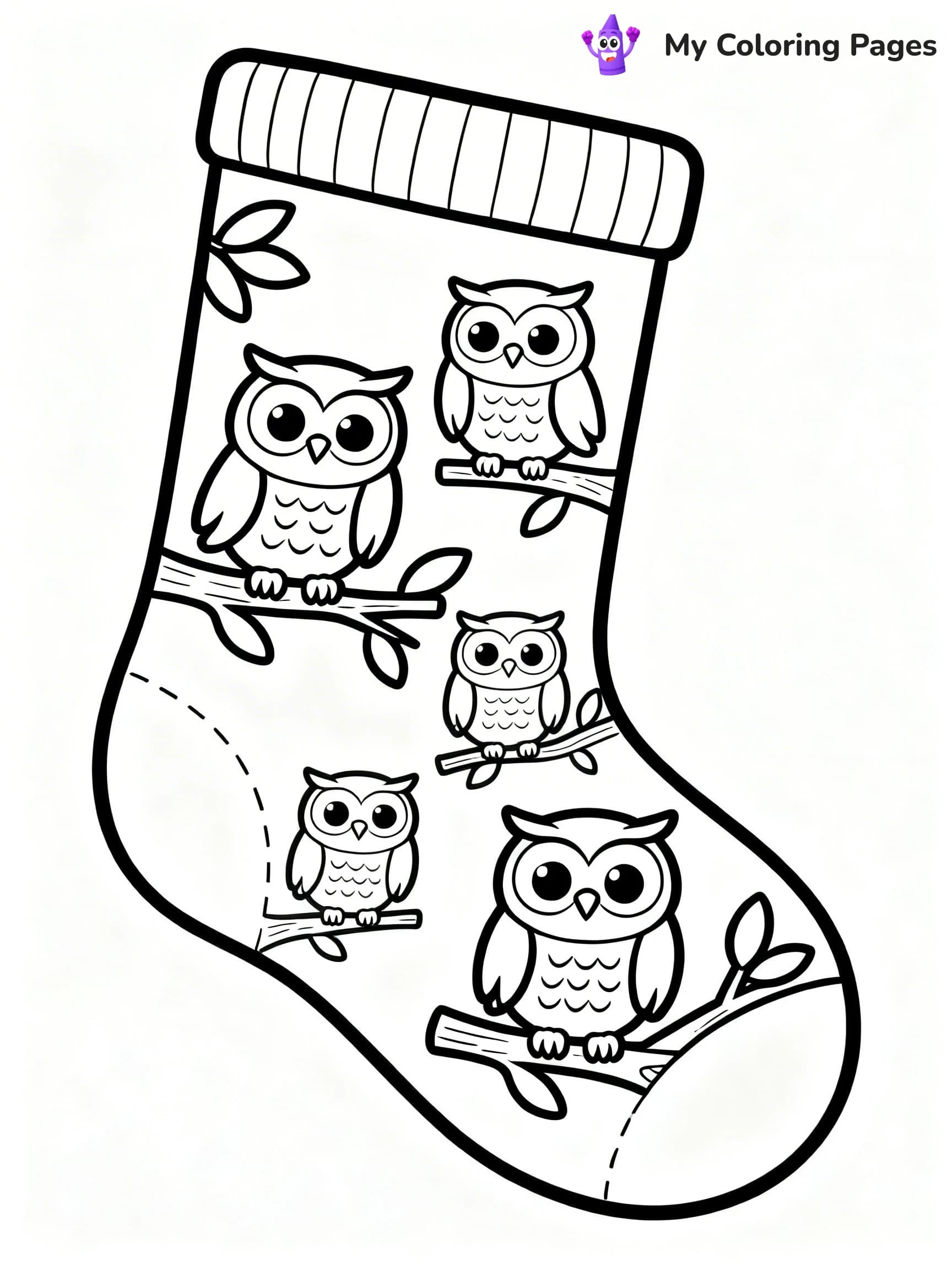Sock Coloring Pages - 17