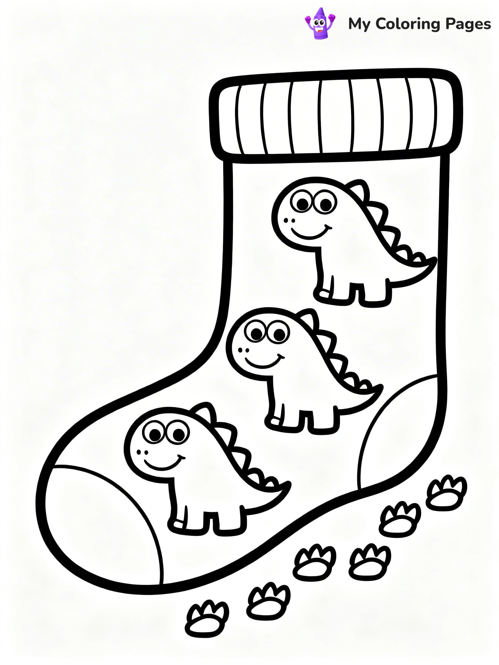 Sock Coloring Pages - 7