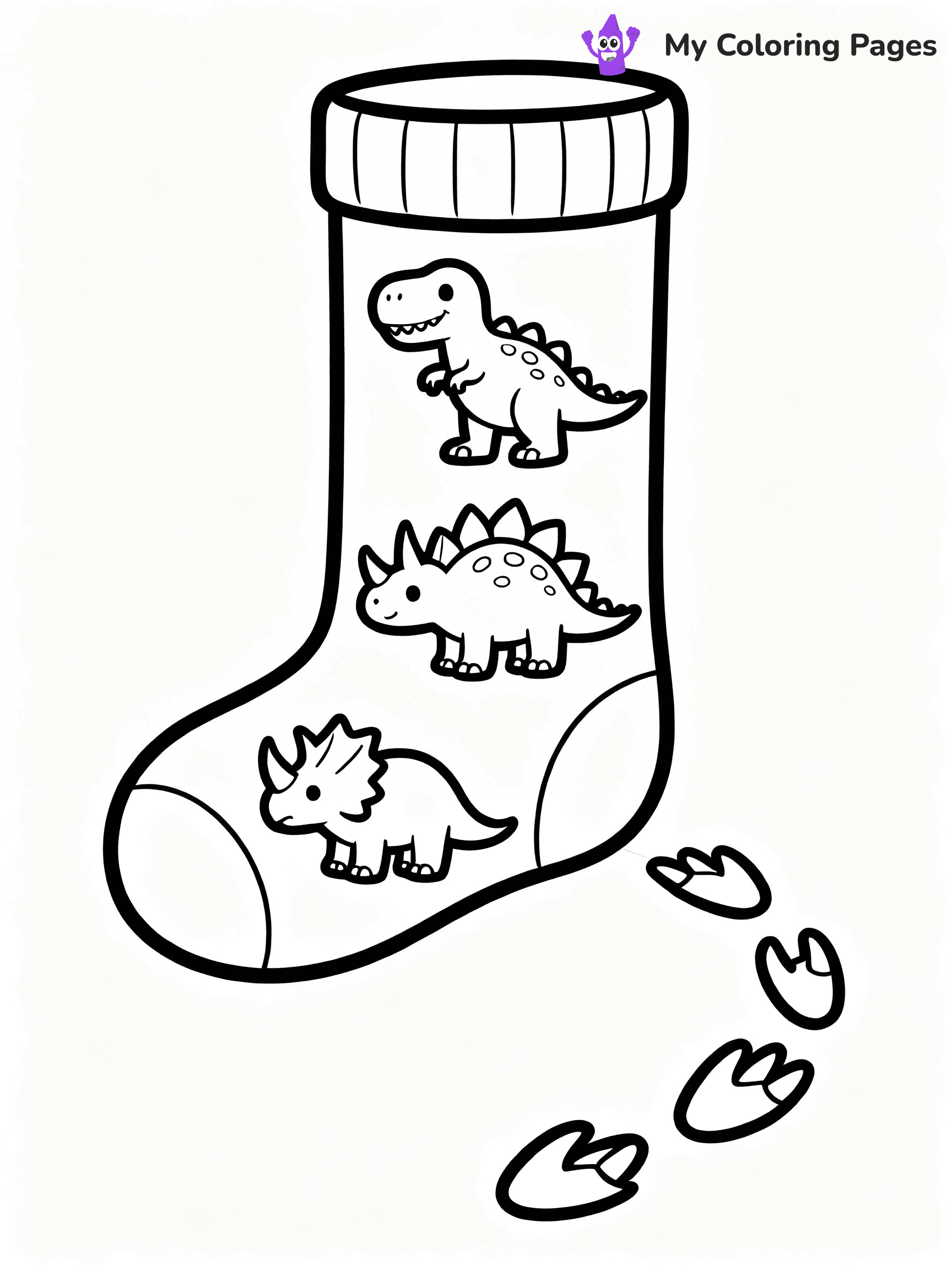 Sock Coloring Pages - 3