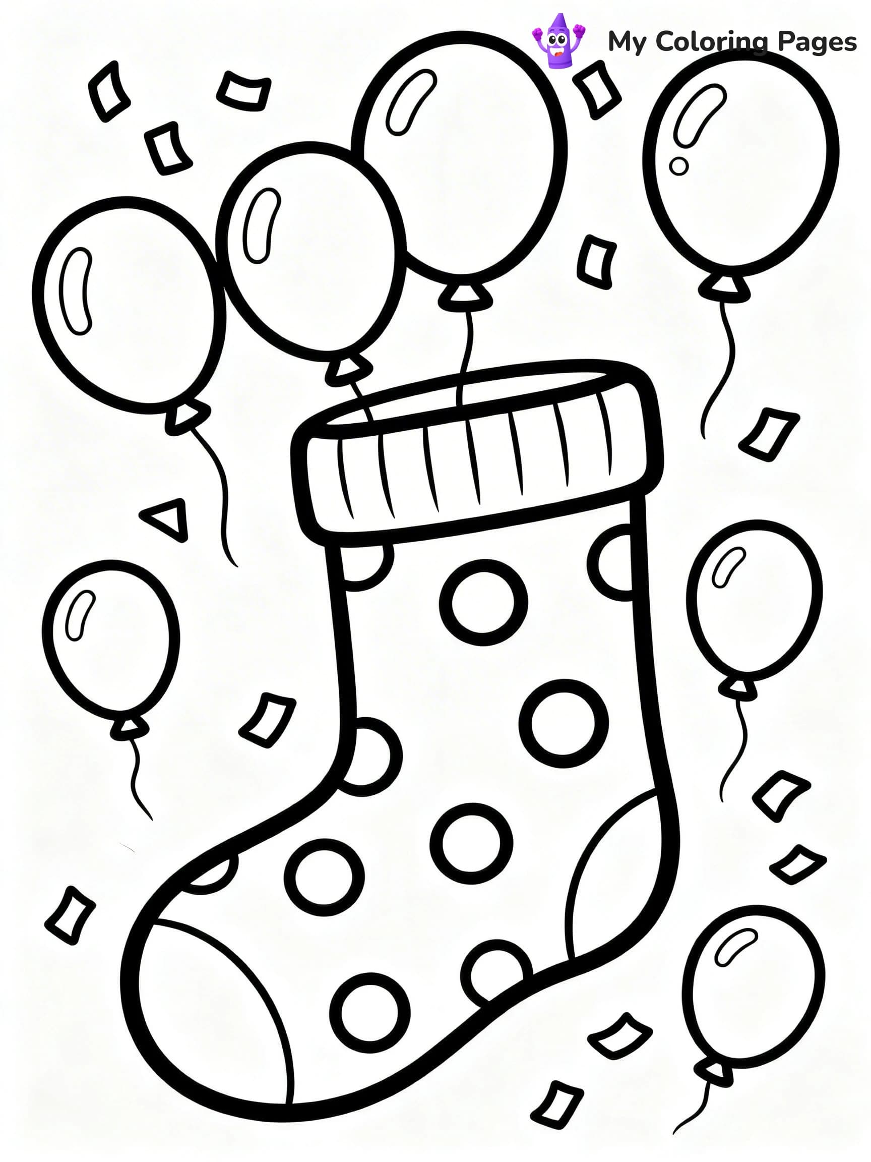 Sock Coloring Pages - 1