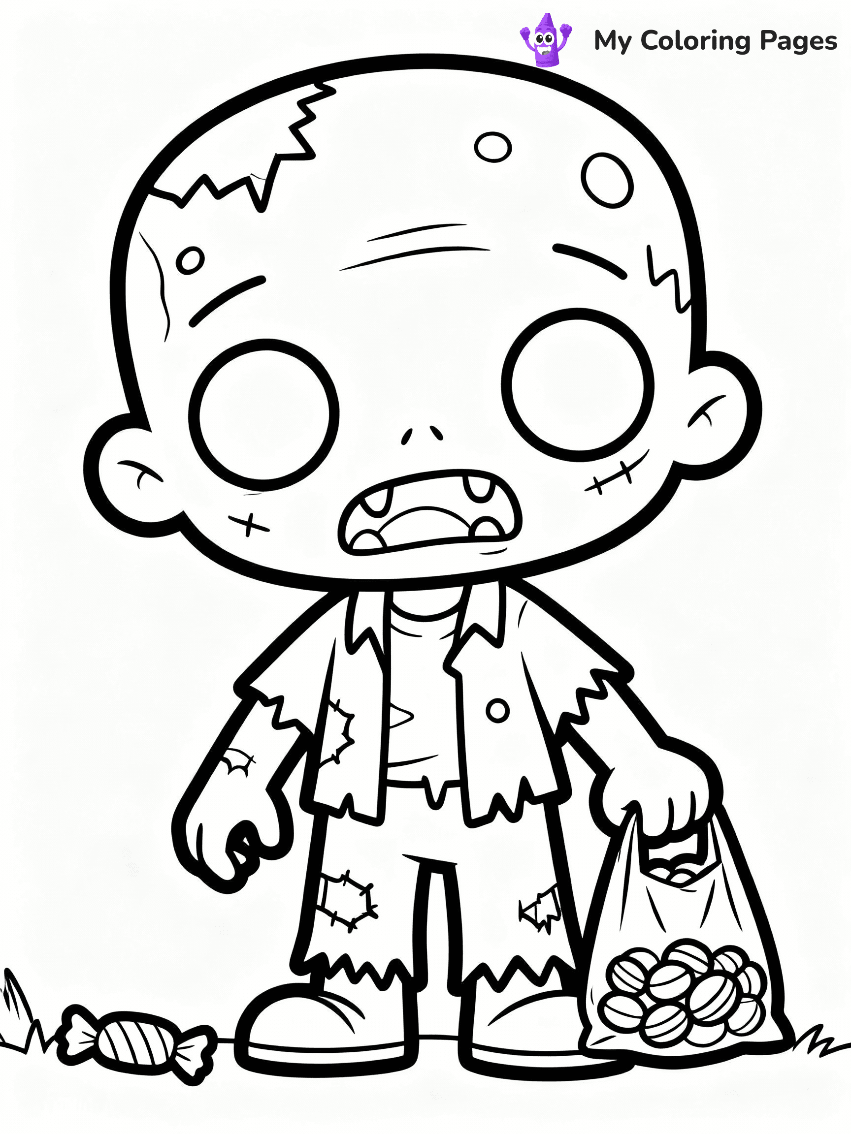 Zombie Coloring Pages - 38