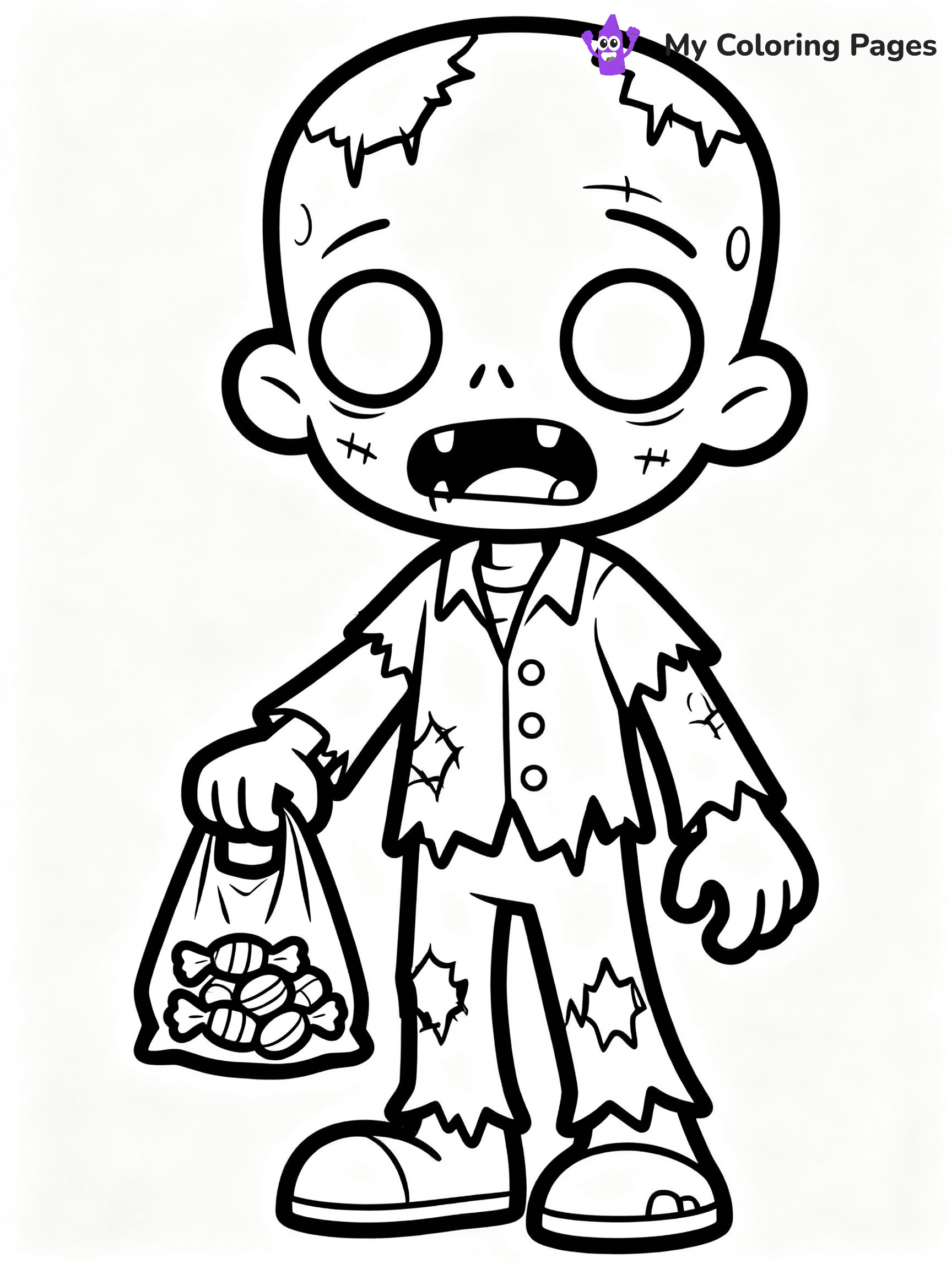 Zombie Coloring Pages - 37
