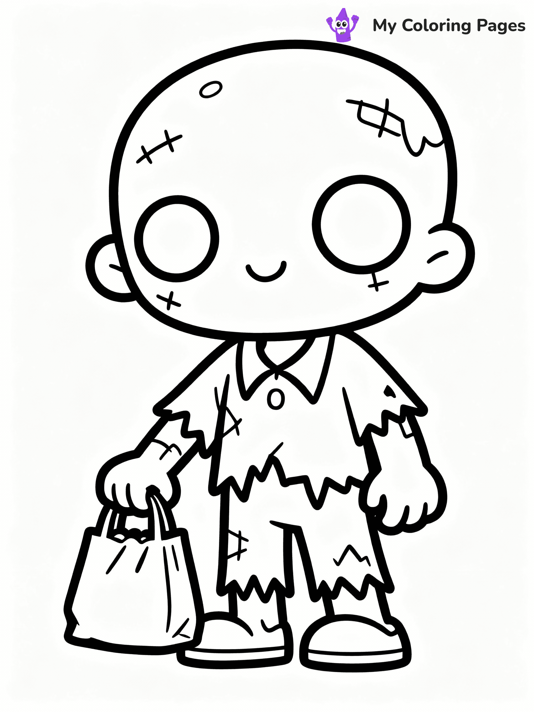 Zombie Coloring Pages - 36
