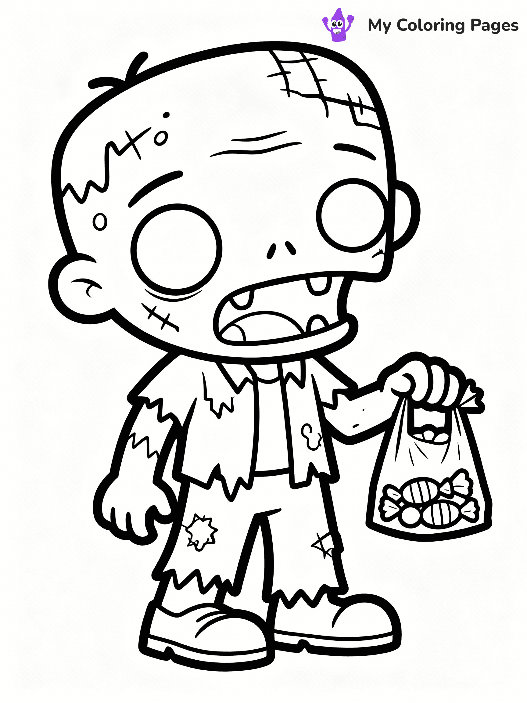 Zombie Coloring Pages - 35