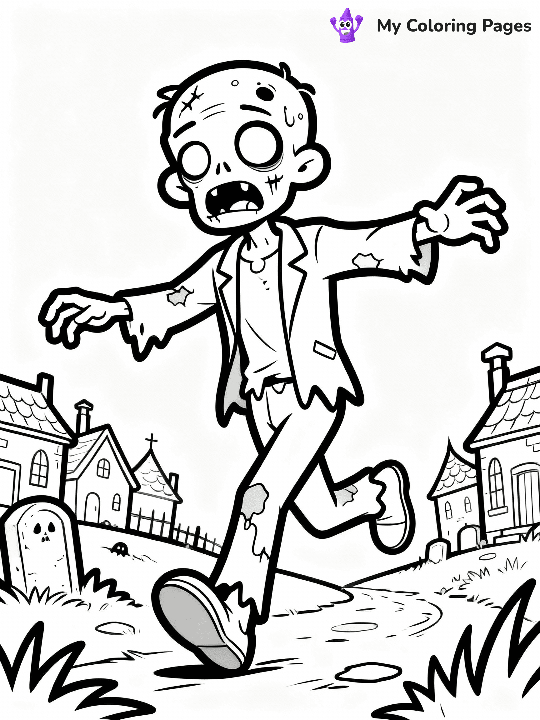 Zombie Coloring Pages - 30