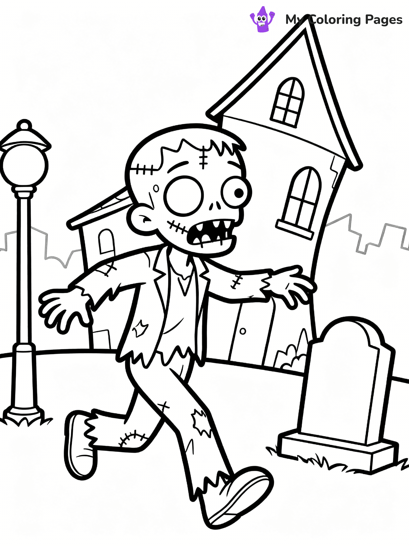Zombie Coloring Pages - 28
