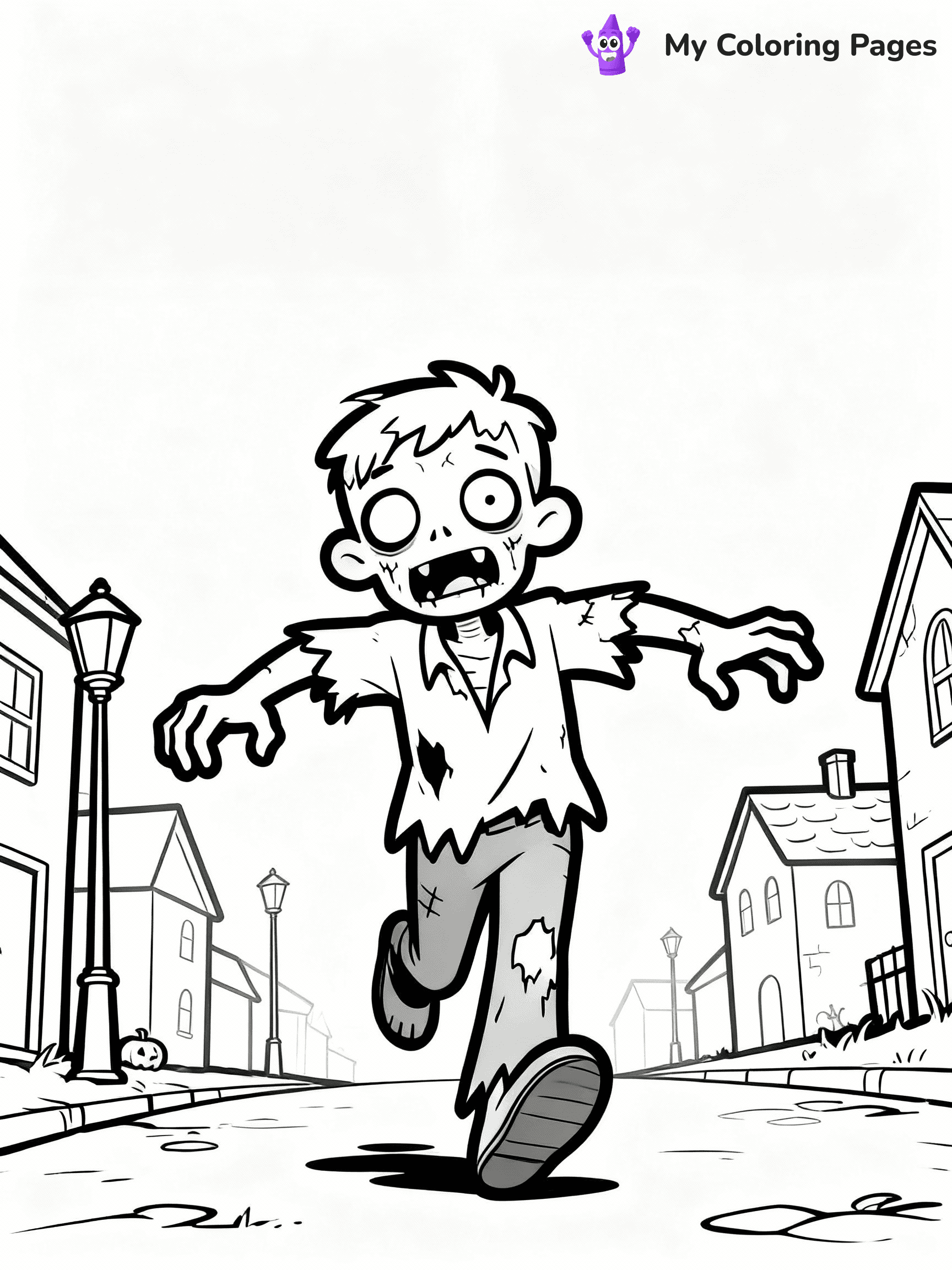 Zombie Coloring Pages - 25