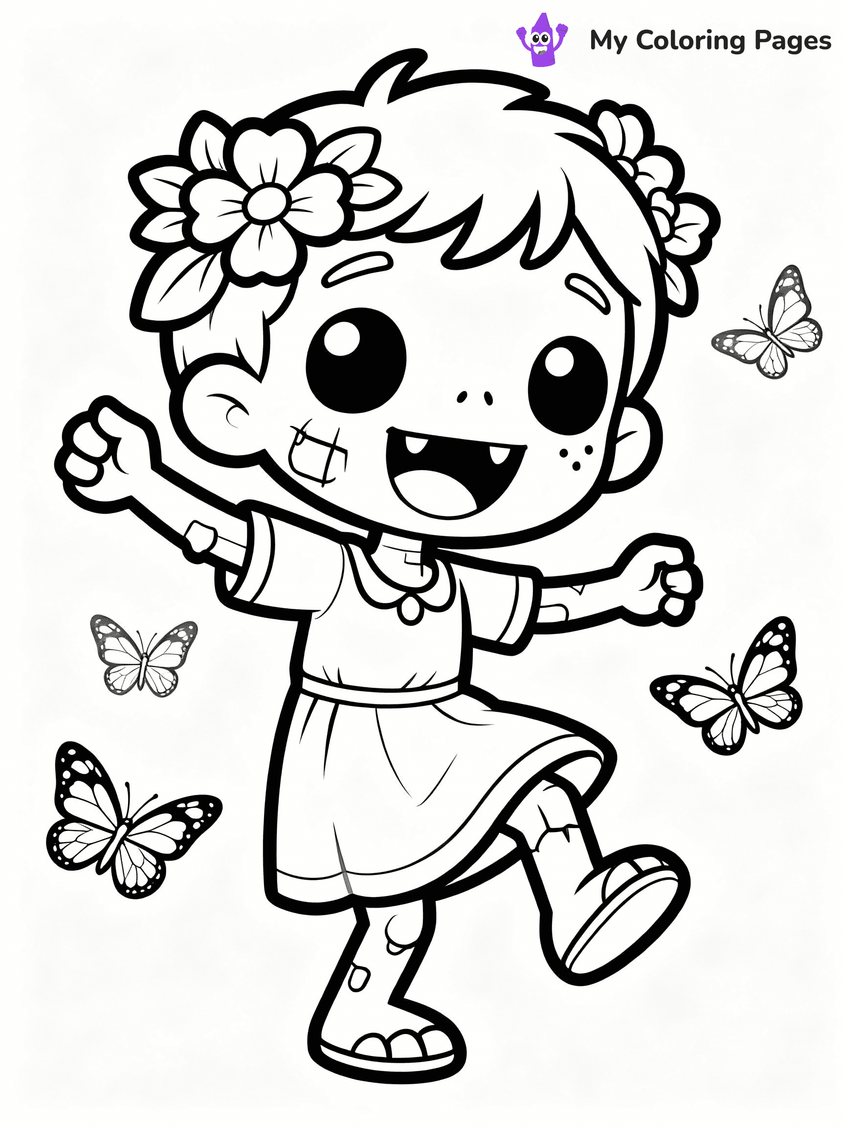 Zombie Coloring Pages - 10