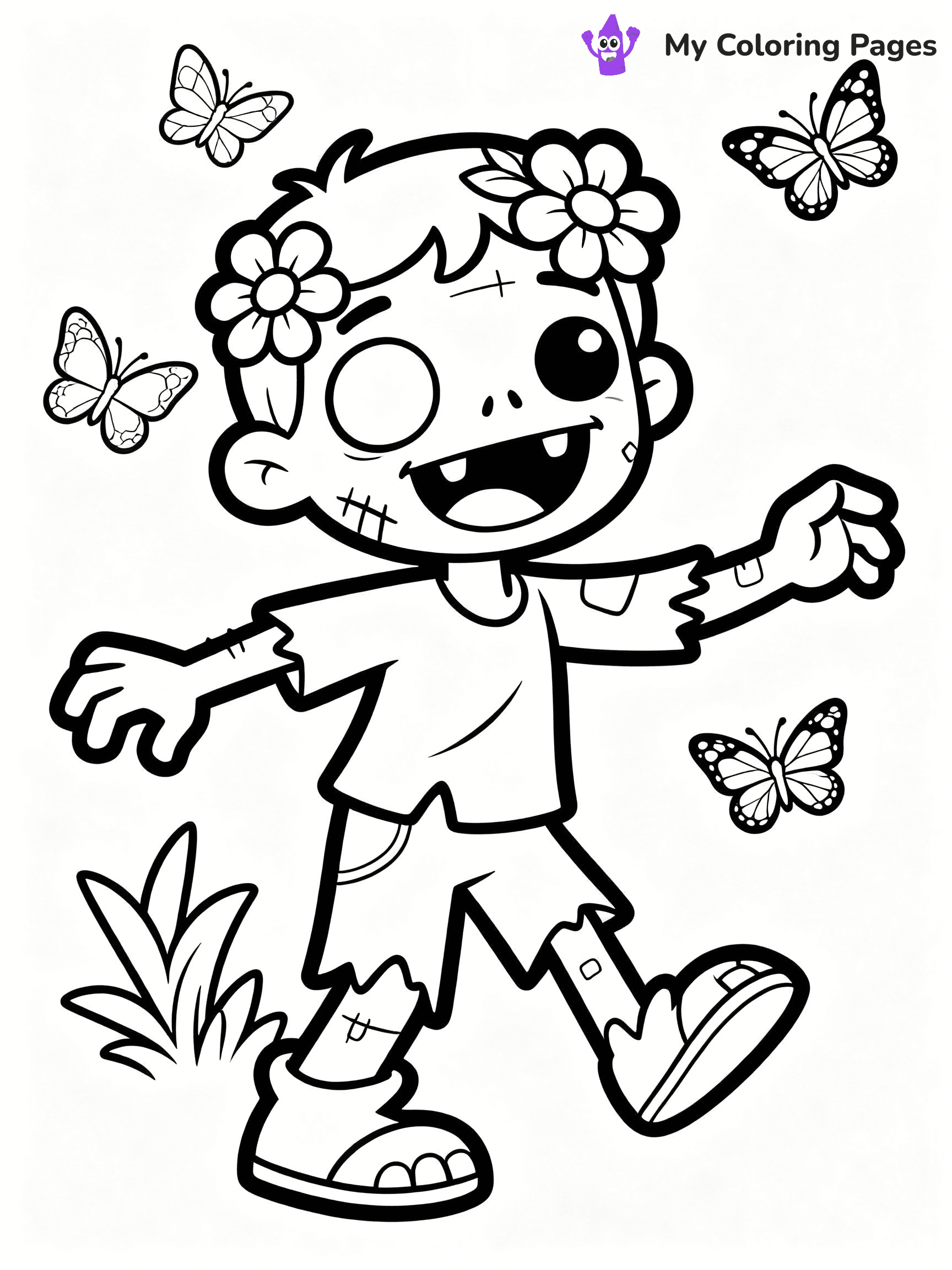 Zombie Coloring Pages - 9
