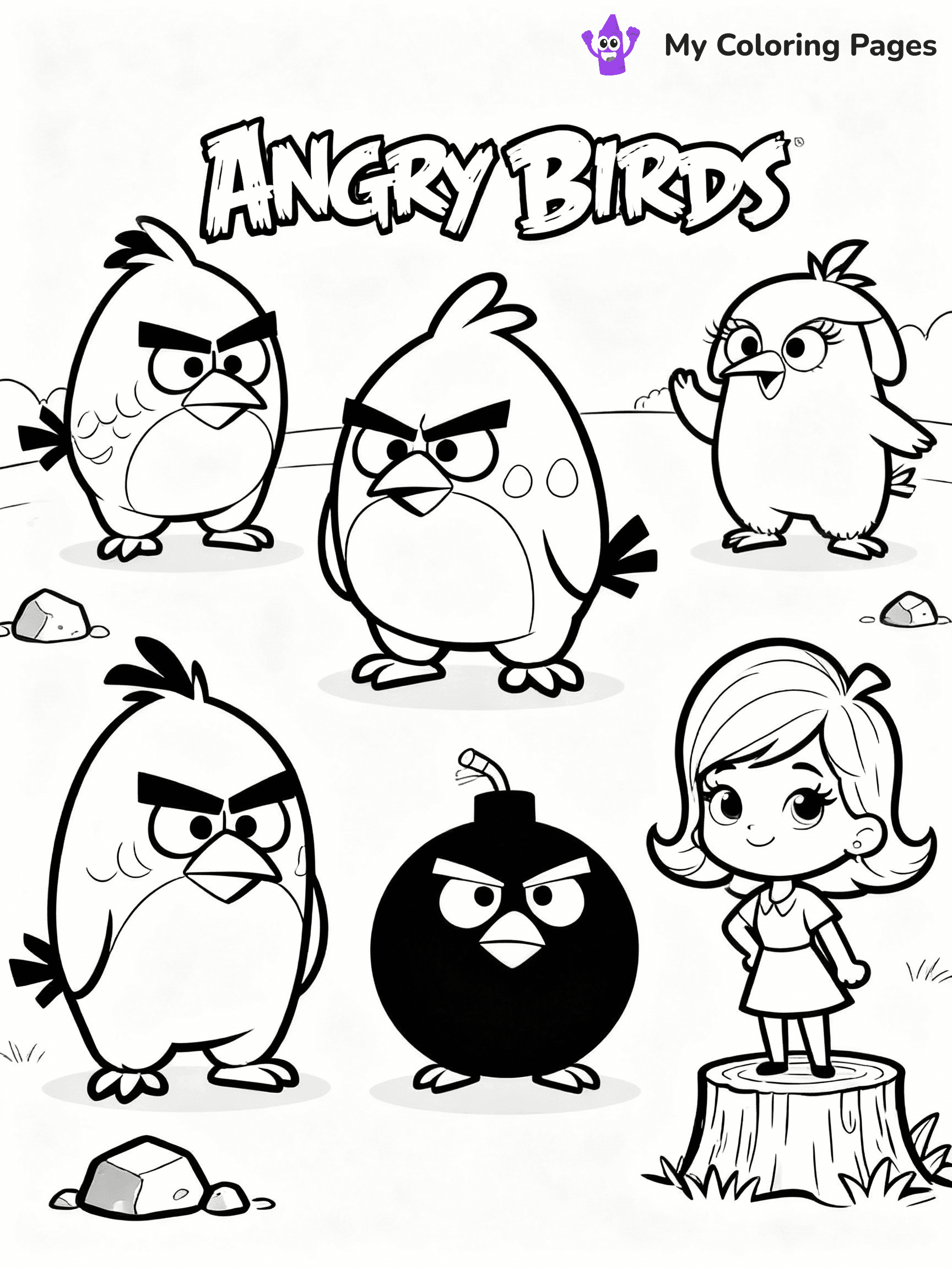 Angry Birds Coloring Pages - 1