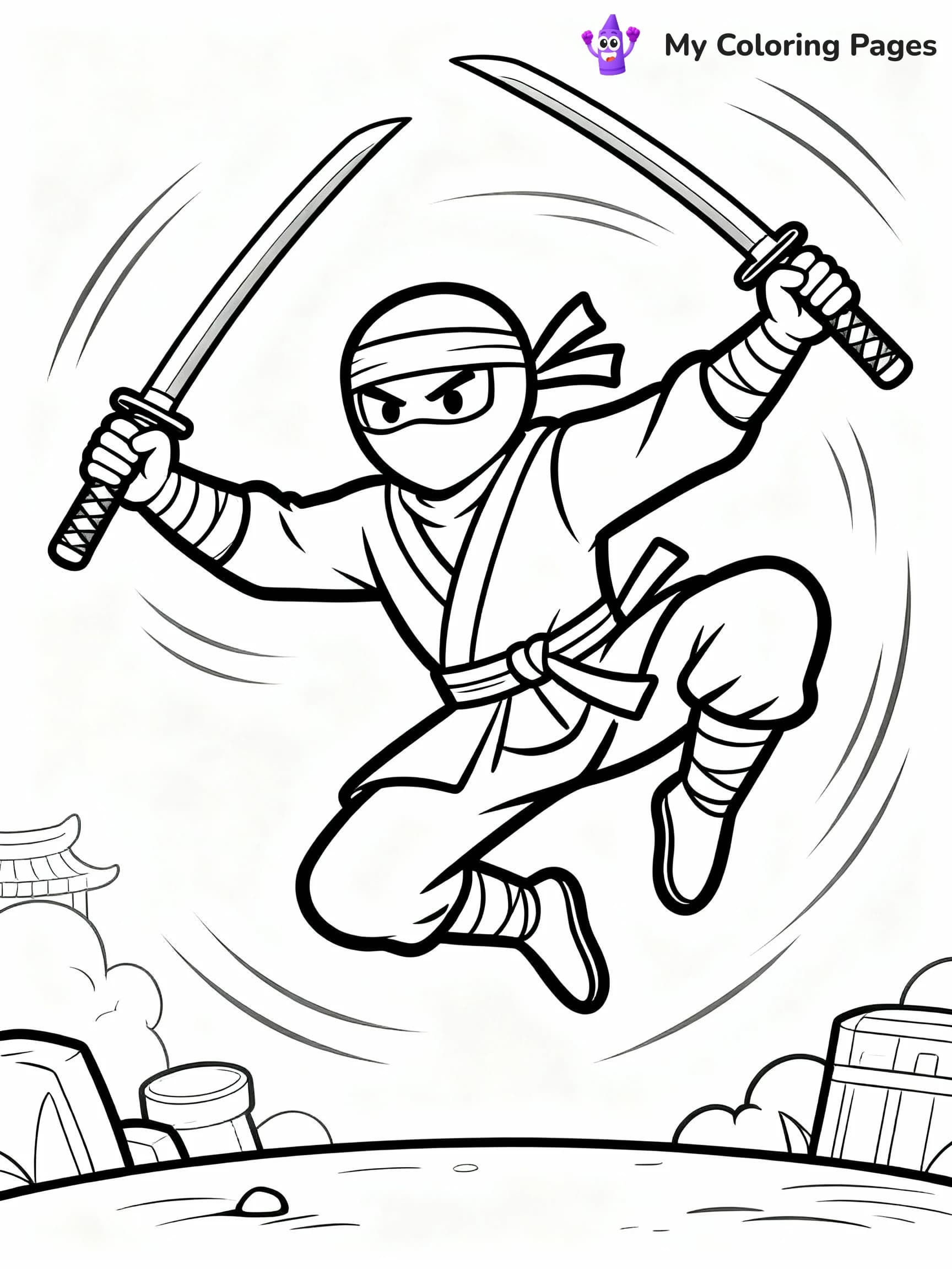Ninja Coloring Pages - 9