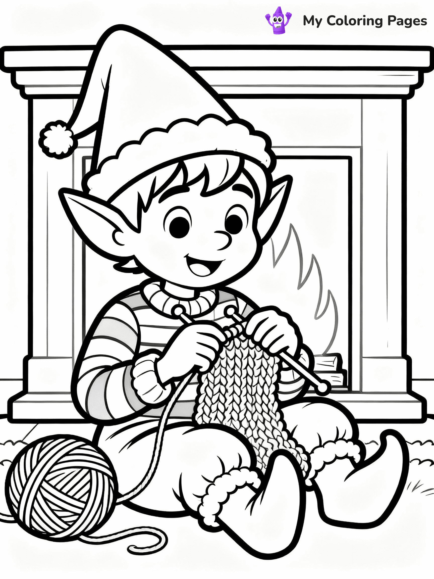 Elf Coloring Pages - 49