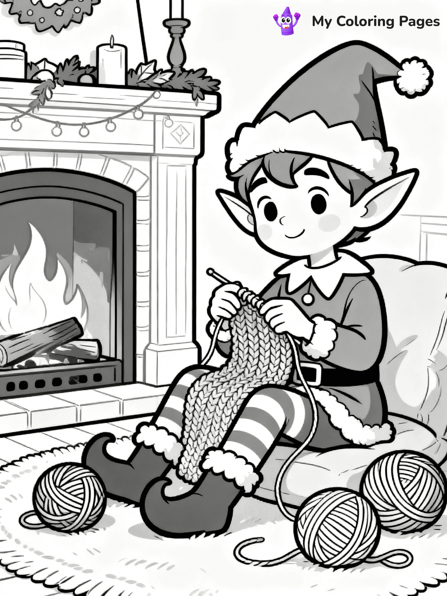 Elf Coloring Pages - 47