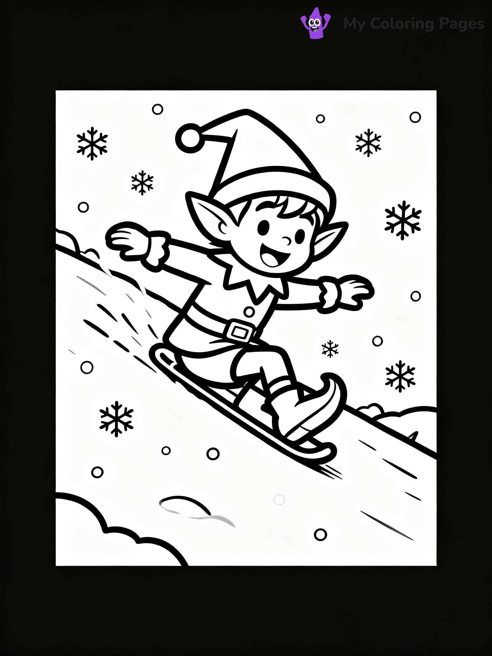Elf Coloring Pages - 46