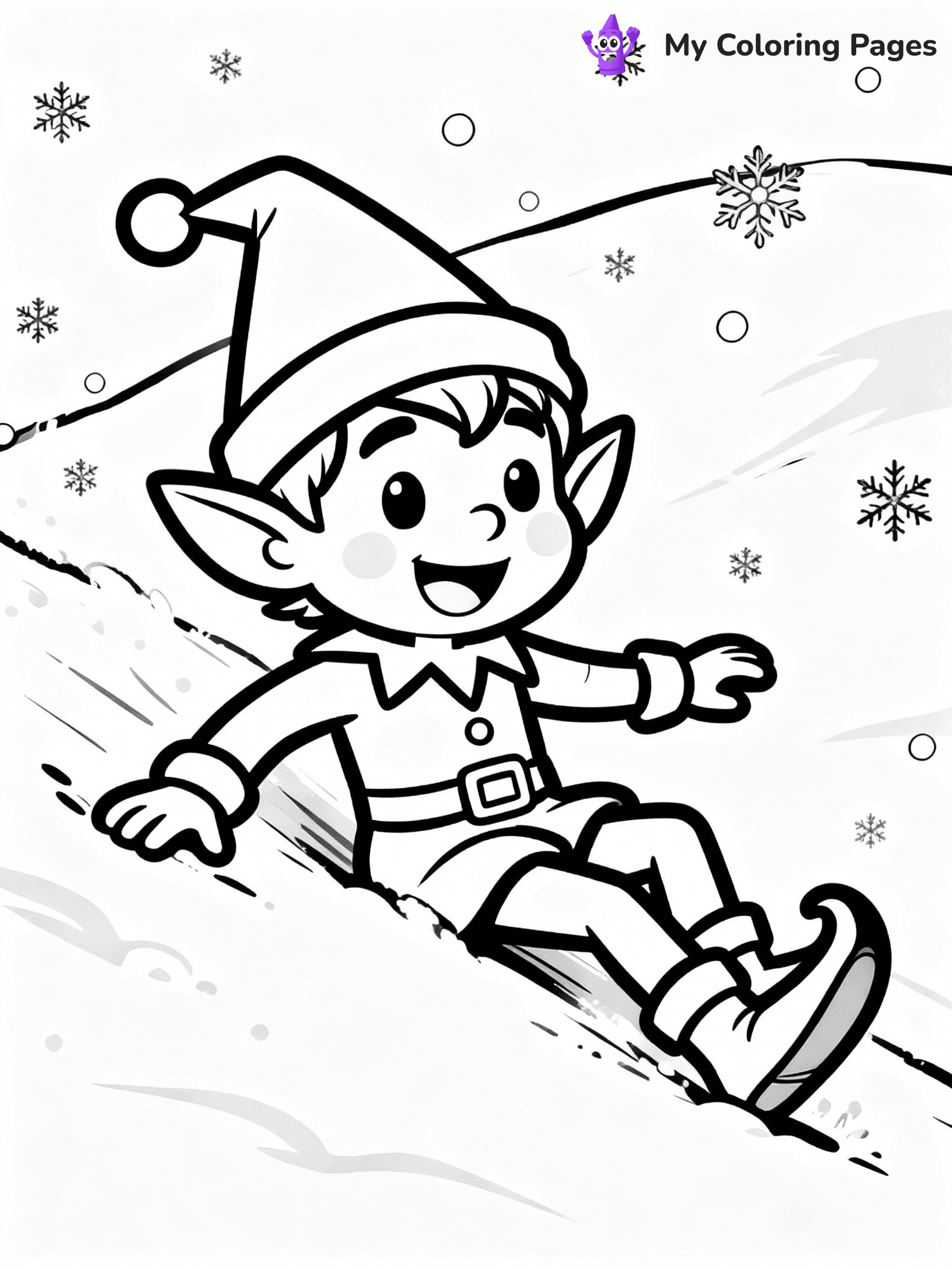 Elf Coloring Pages - 45