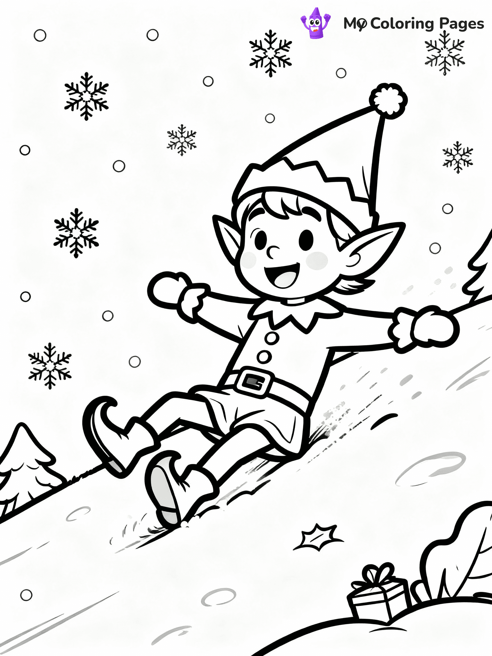 Elf Coloring Pages - 44
