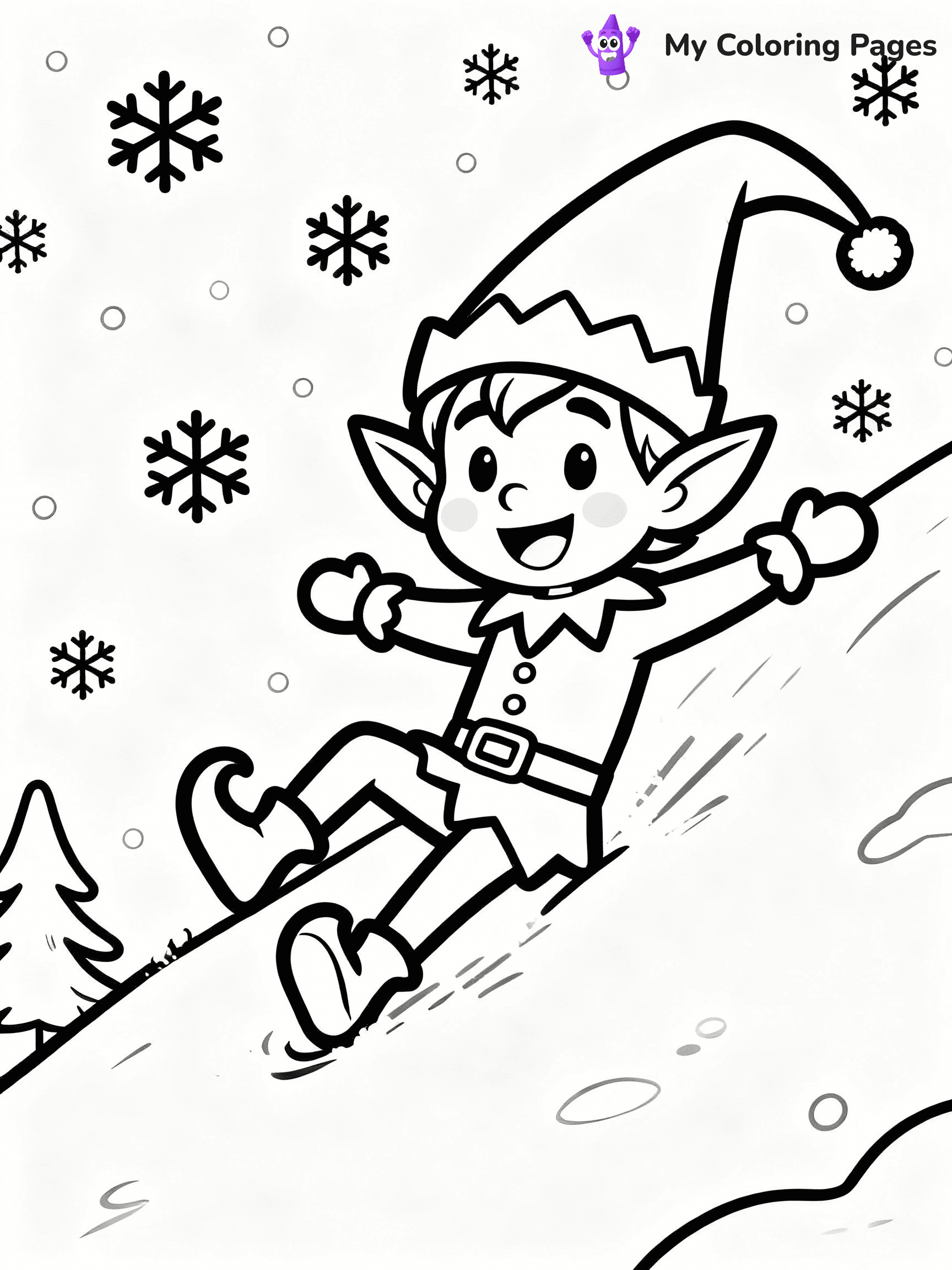Elf Coloring Pages - 43