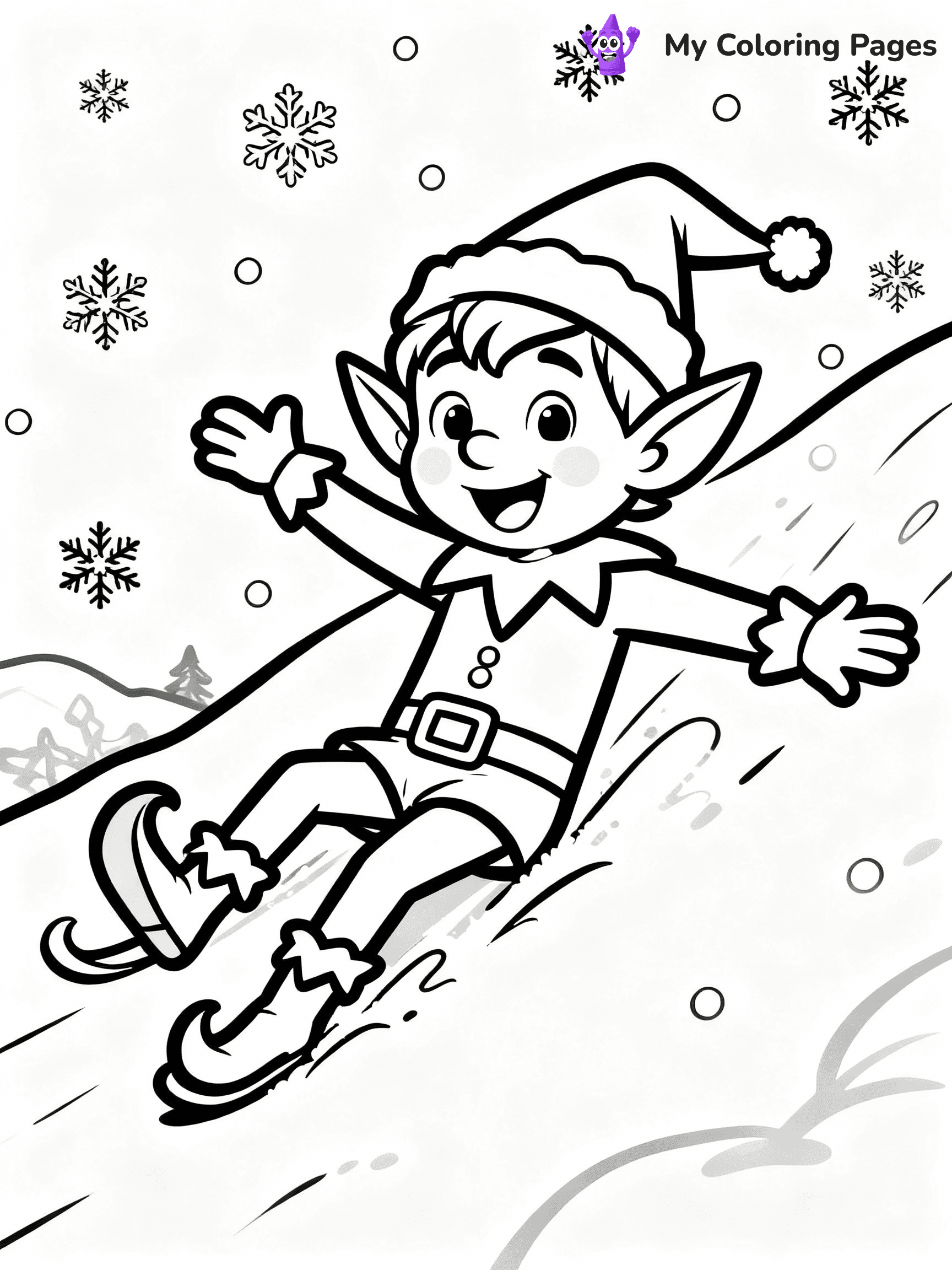Elf Coloring Pages - 42