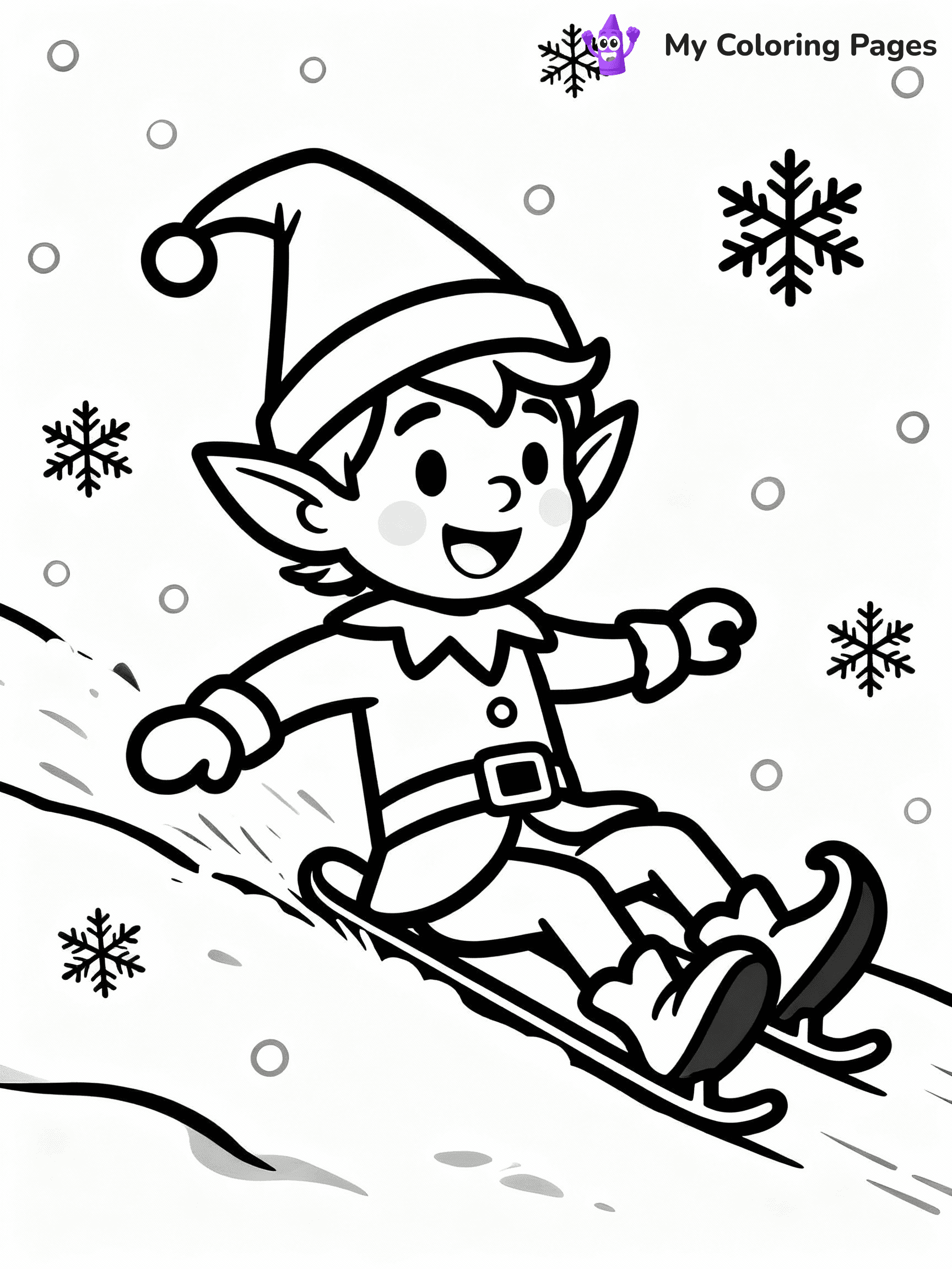 Elf Coloring Pages - 41