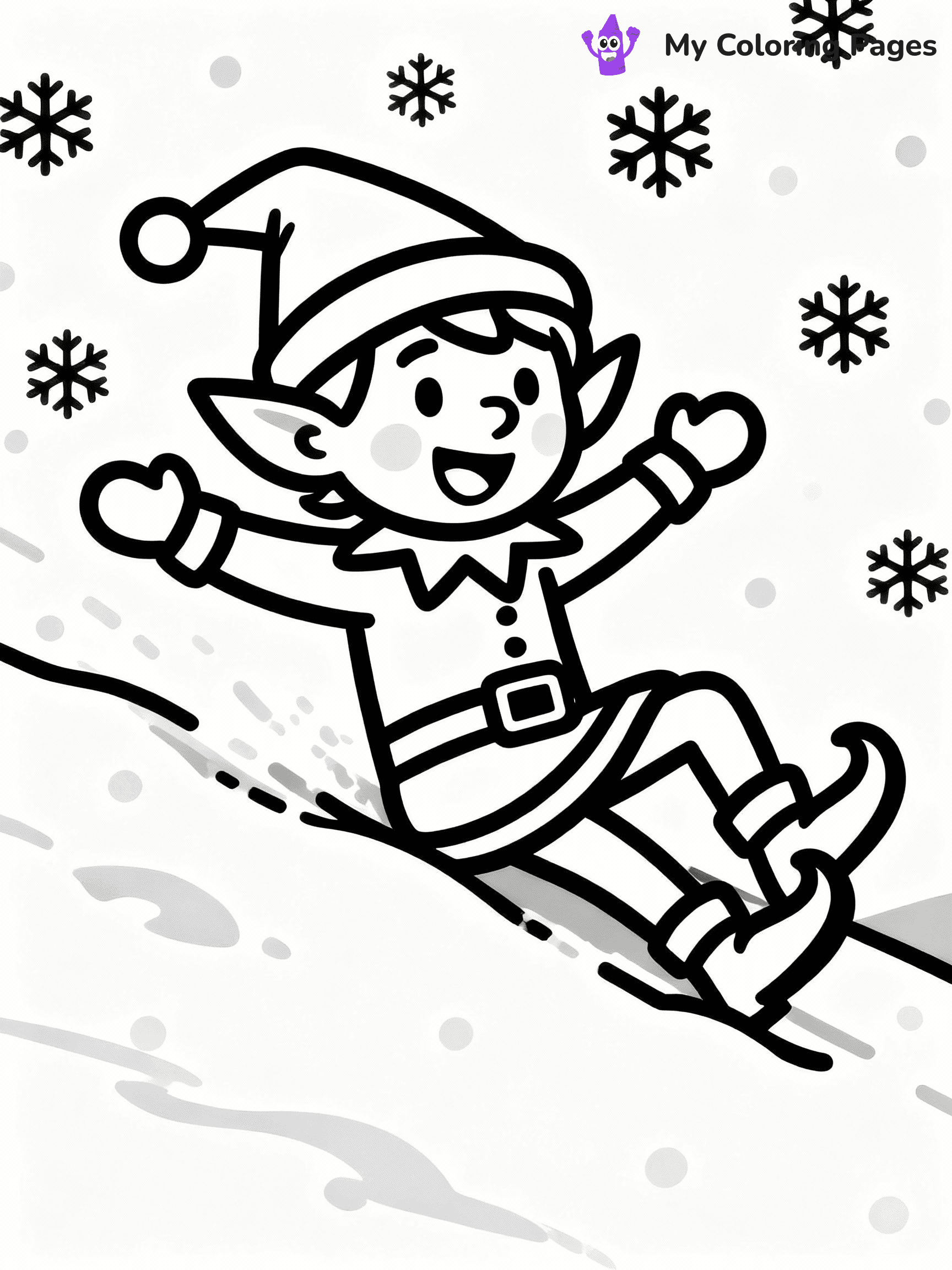 Elf Coloring Pages - 40