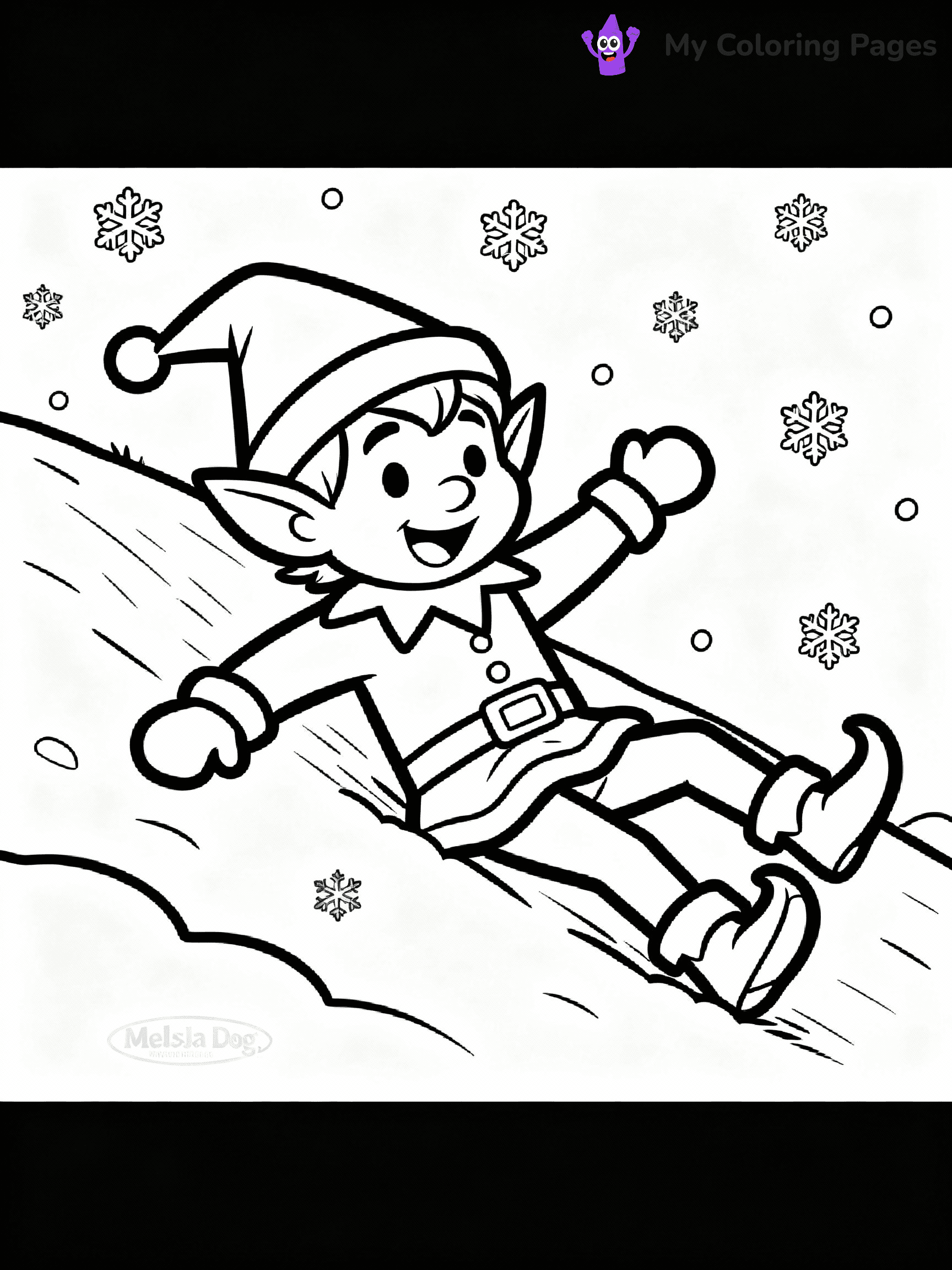 Elf Coloring Pages - 39
